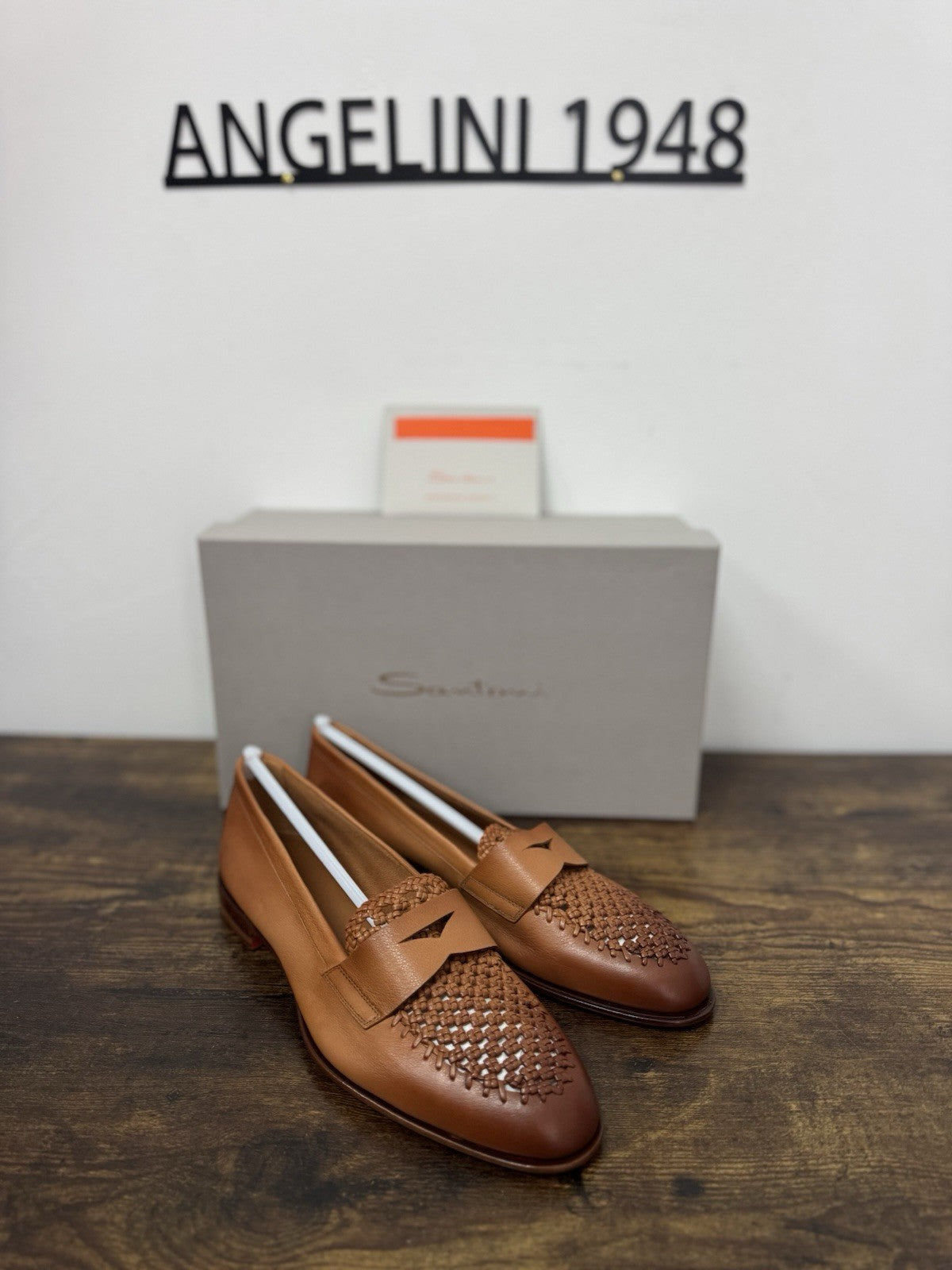 Santoni Mocassino Pelle Cuoio Casual Luxury Santoni Scarpa Donna 40