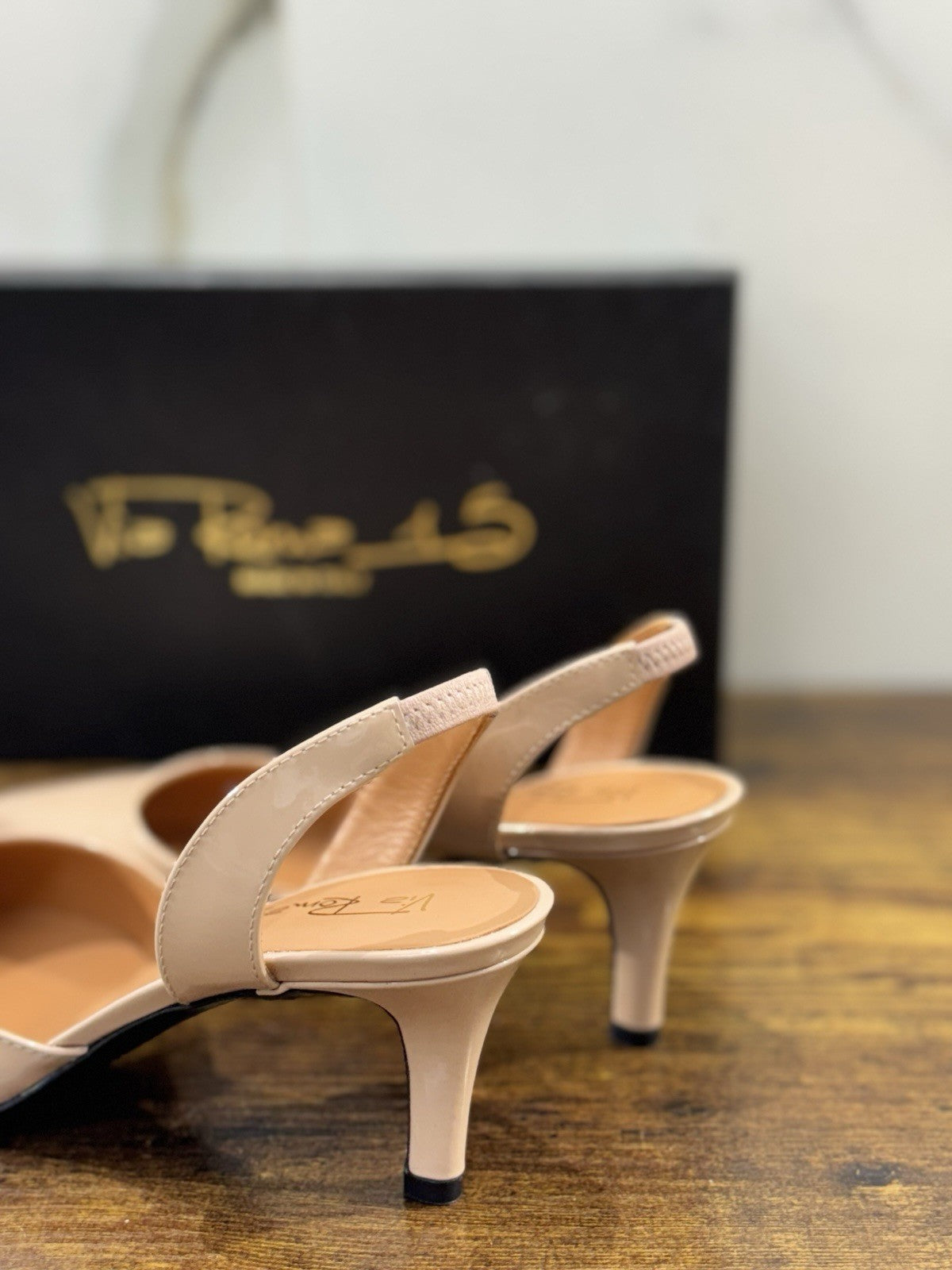 Via Roma 15 Sling Back Vernice Blush Donna 36