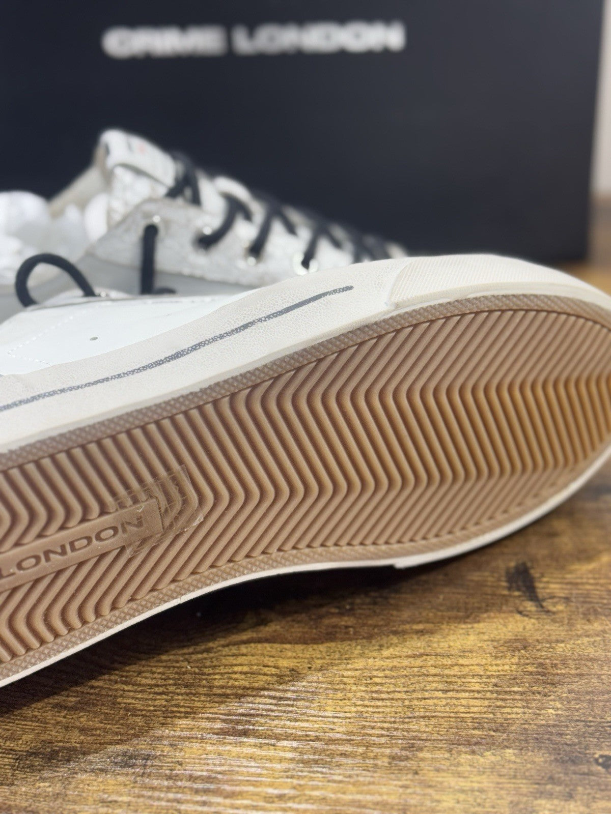 Crime London Sneaker Recut Low Pelle Bianca Causal Uomo 44