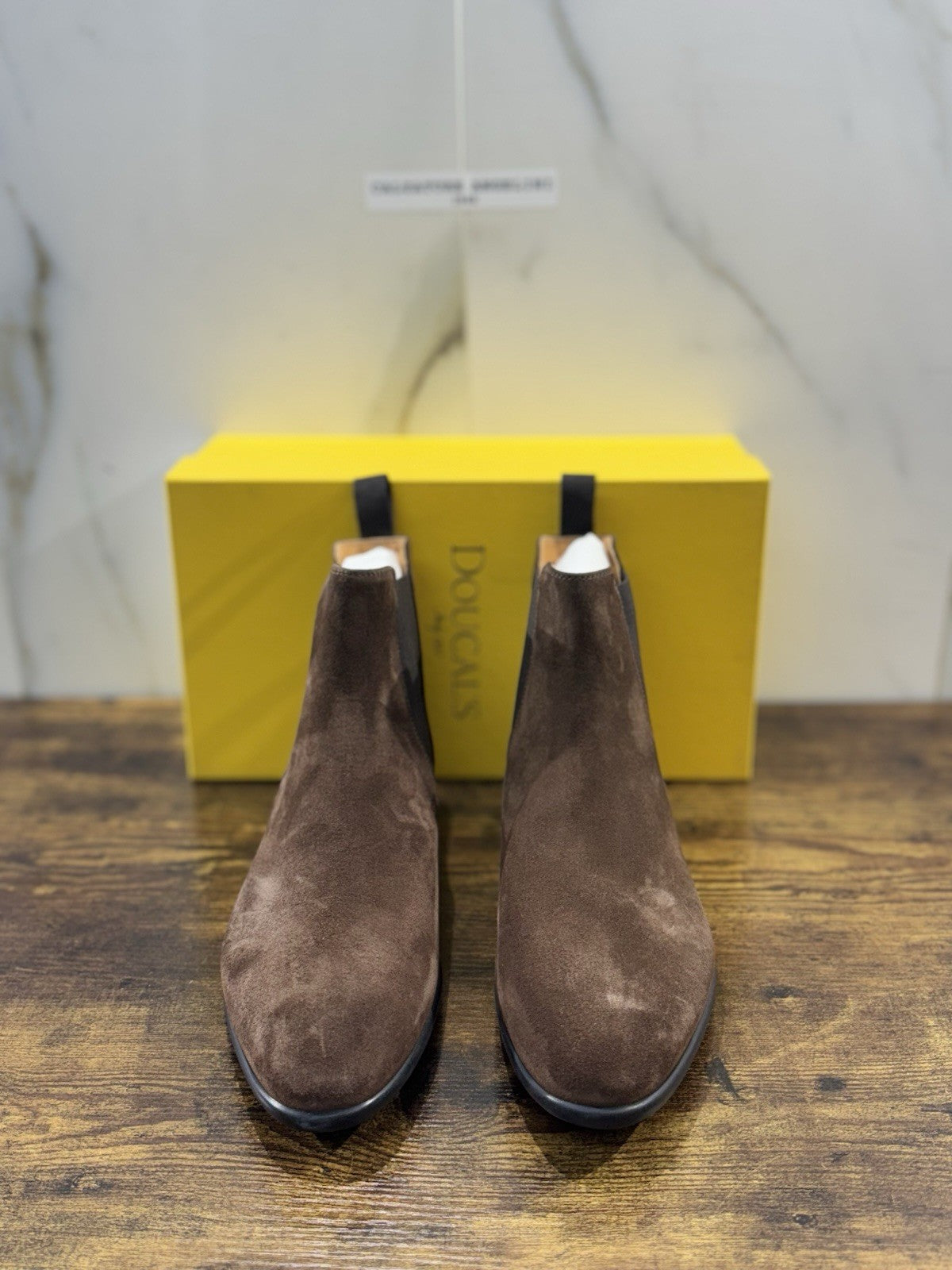 Doucal’s Chelsea Boot Suede Marrone Luxury Doucal’s Scarpa Uomo 43