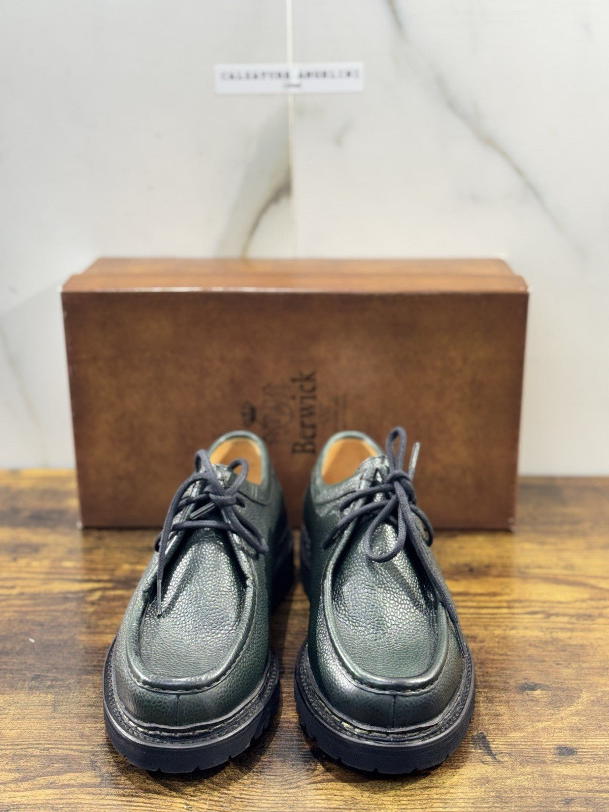 Berwick 1707 Paraboot Uomo Pelle Verdone Fondo Vibram Casual Men 41