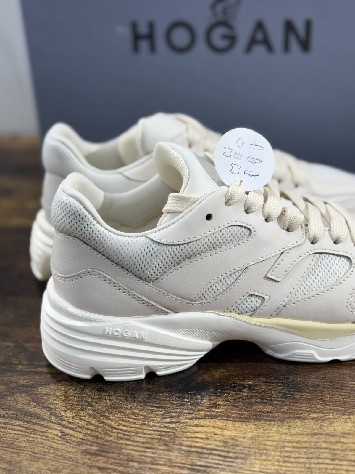 Hogan H665 Donna Sneaker Pelle Bianca Memory Foam Luxury Hogan Woman 39