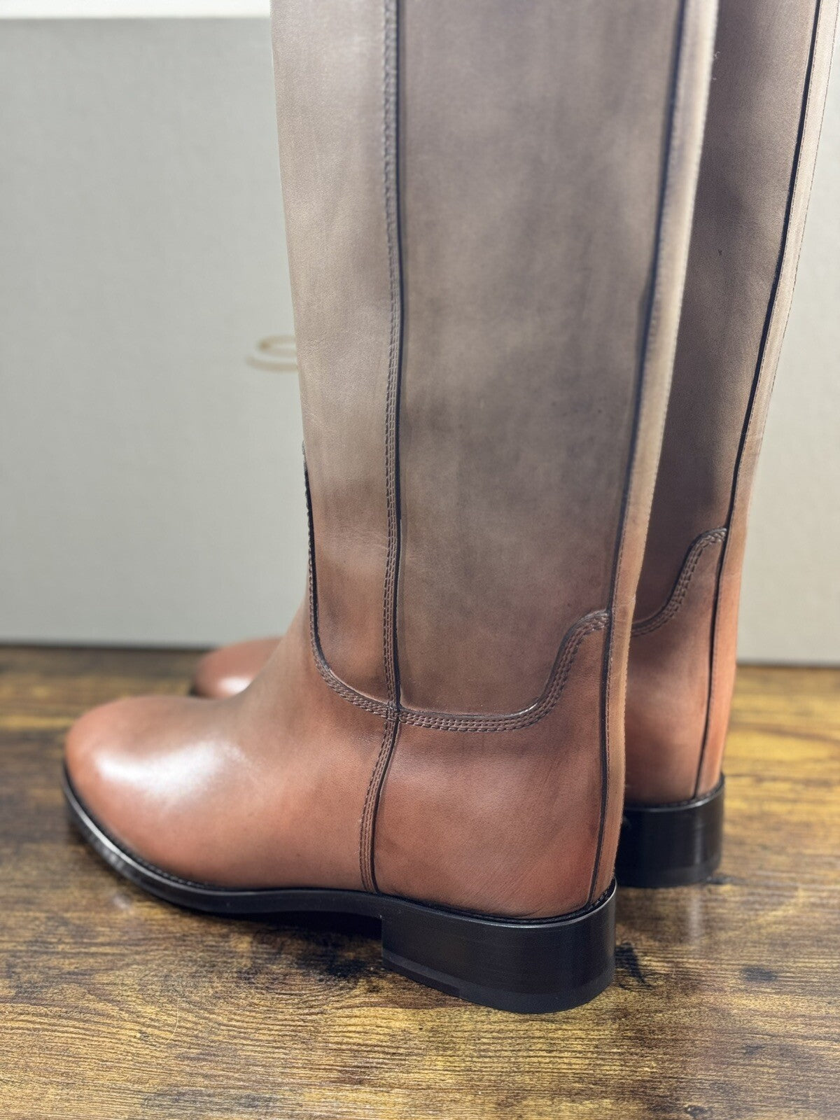 Santoni Stivali Donna In Pelle Anticata A Mano Luxury Woman Boot Santoni 39