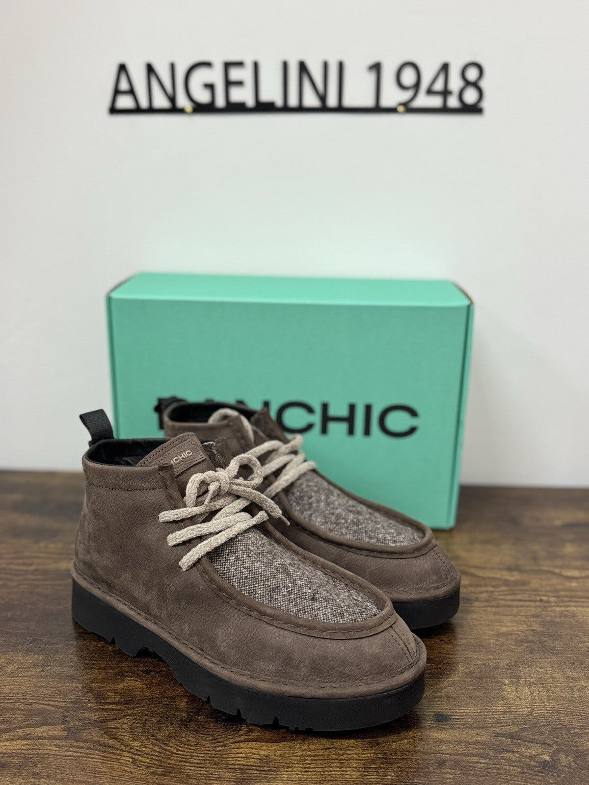 Panchic Stivaletto Pelle Nabuck Caffè Casual Boot Uomo 45
