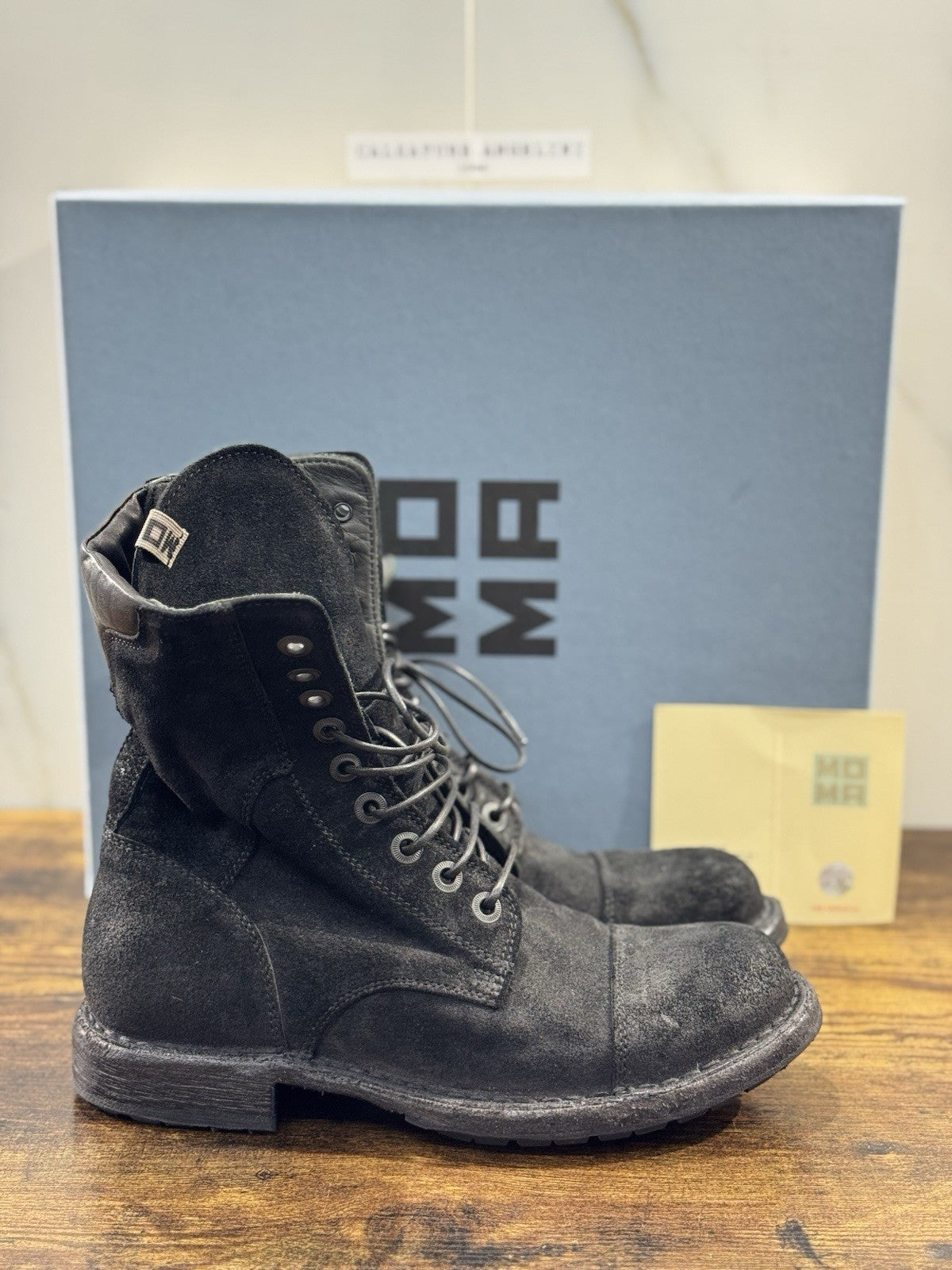 Moma Anfibio Boot Nero Fatto A Mano In Italia Luxury Moma Boot Donna 39
