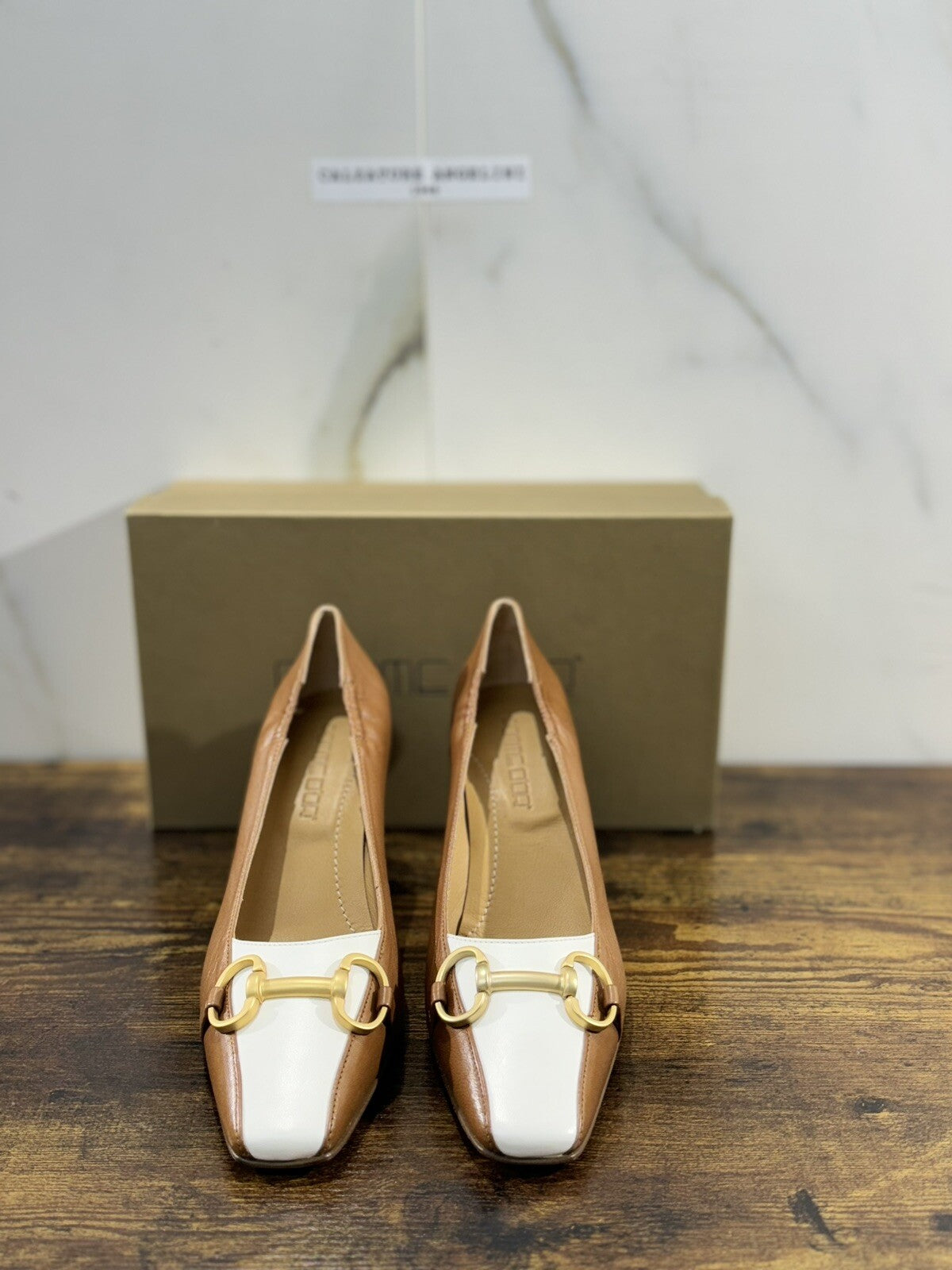 Pomme D’or Decollete’ Donna Pelle Cuoio Bianco Luxury Handmade Woman 39