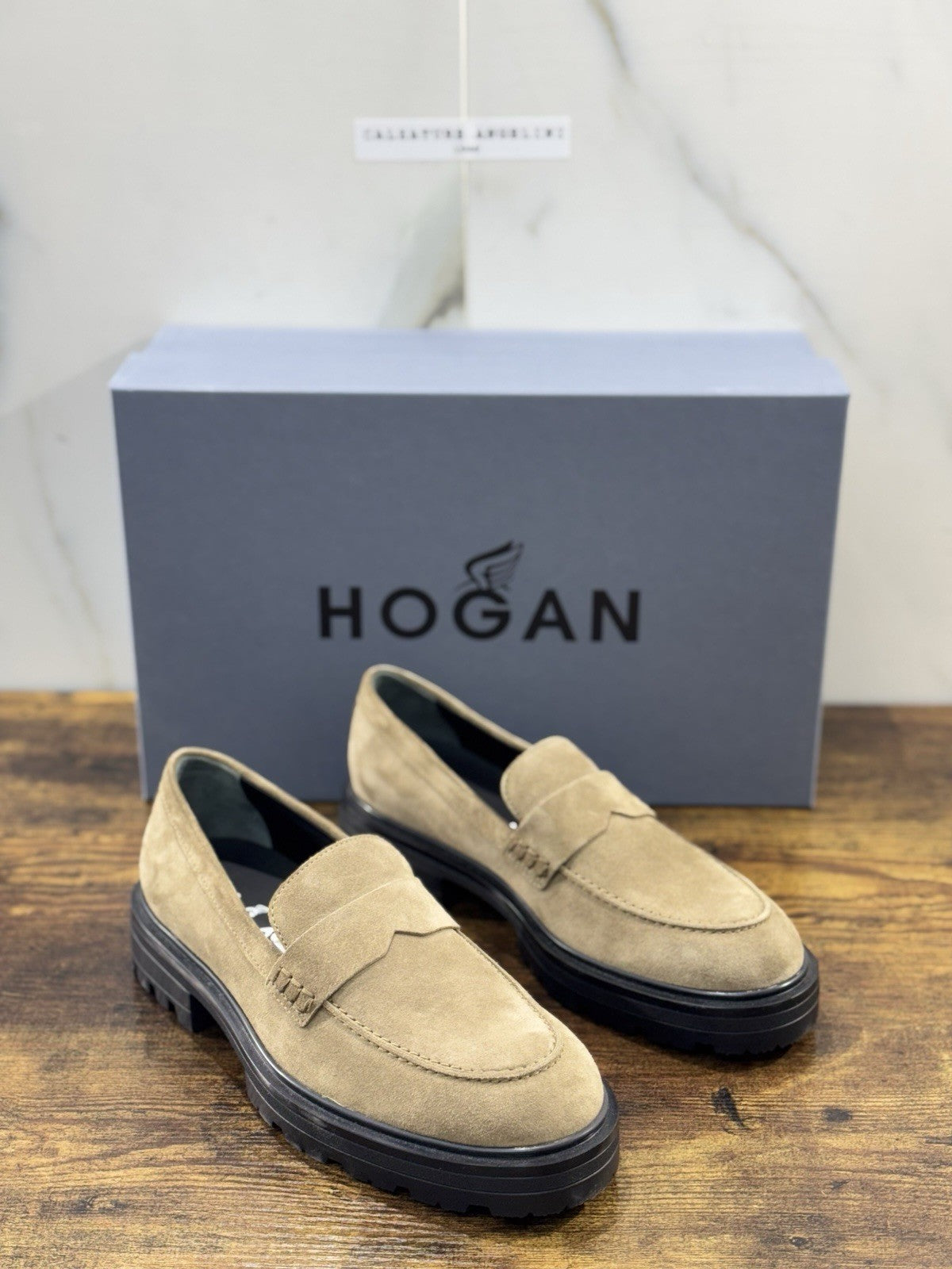 Hogan H673 Mocassino Uomo Suede Beige Extra Light Casual Hogan 40