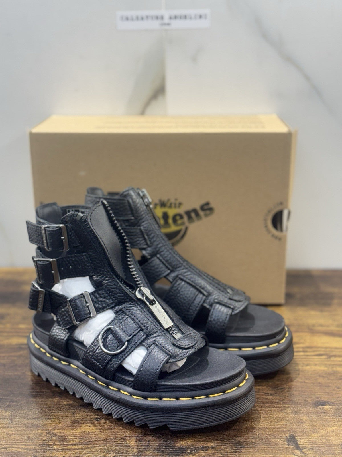 Dr Martens Sandalo Olson Pelle Nero Casual Dr Martens Donna 36