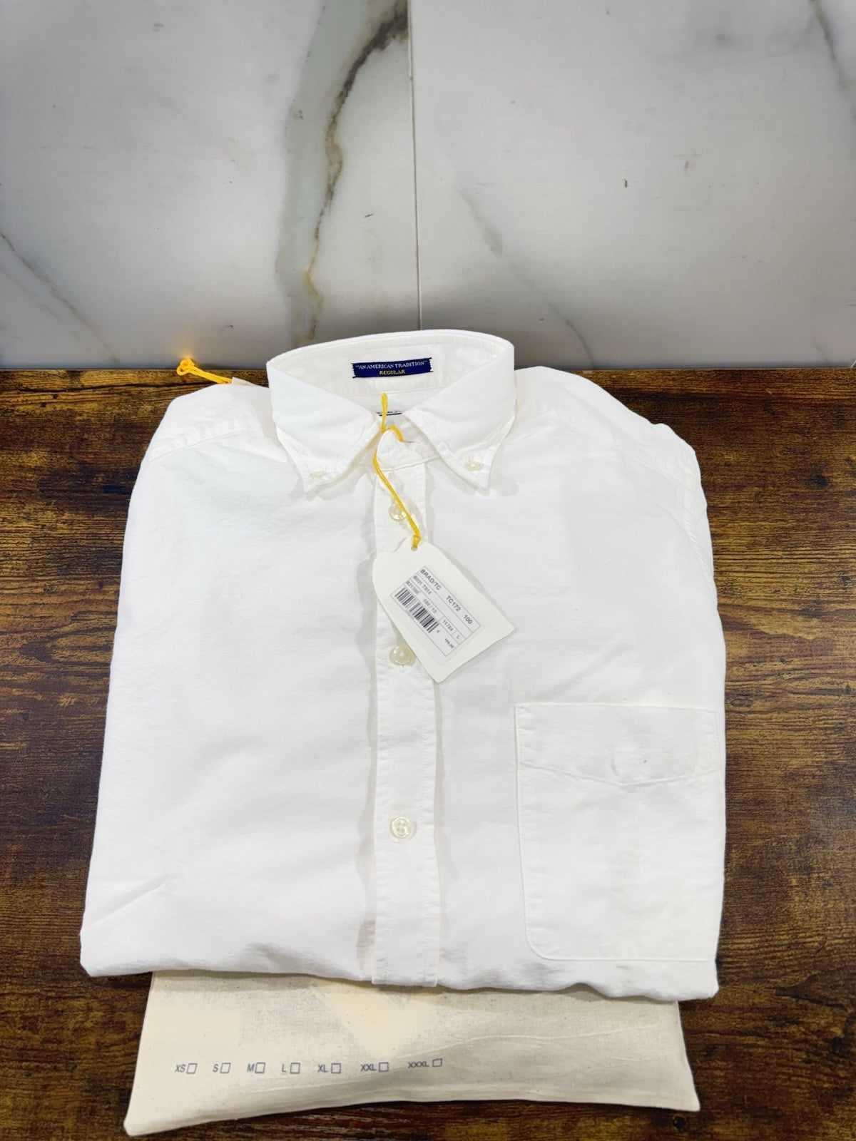B.D BAGGIES CAMICIA Brad Bianca Cotone Medio AMERICAN ICON UOMO L
