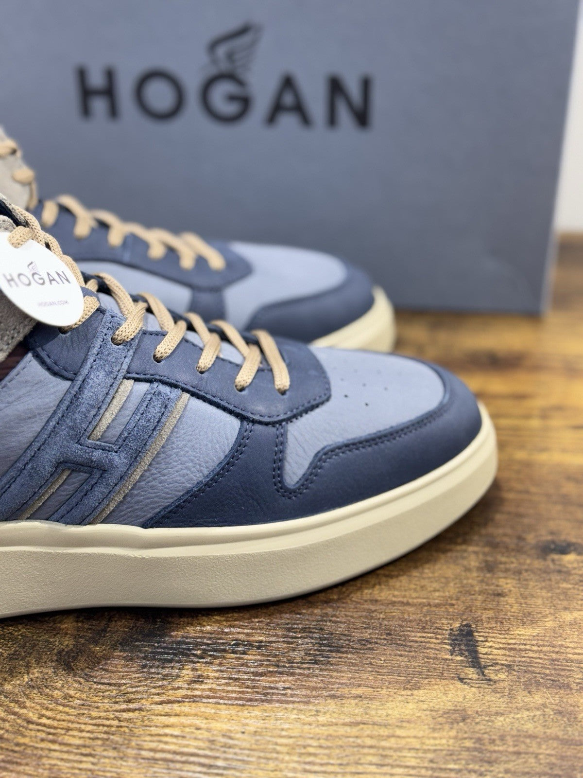 Hogan H580 High Pelle Blu Memory Foam Casual Hogan Uomo 41