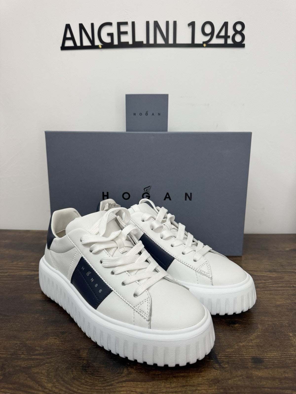 Hogan H-stripes New H Band Pelle Bianca Memory Foam Scarpa Hogan Uomo 41