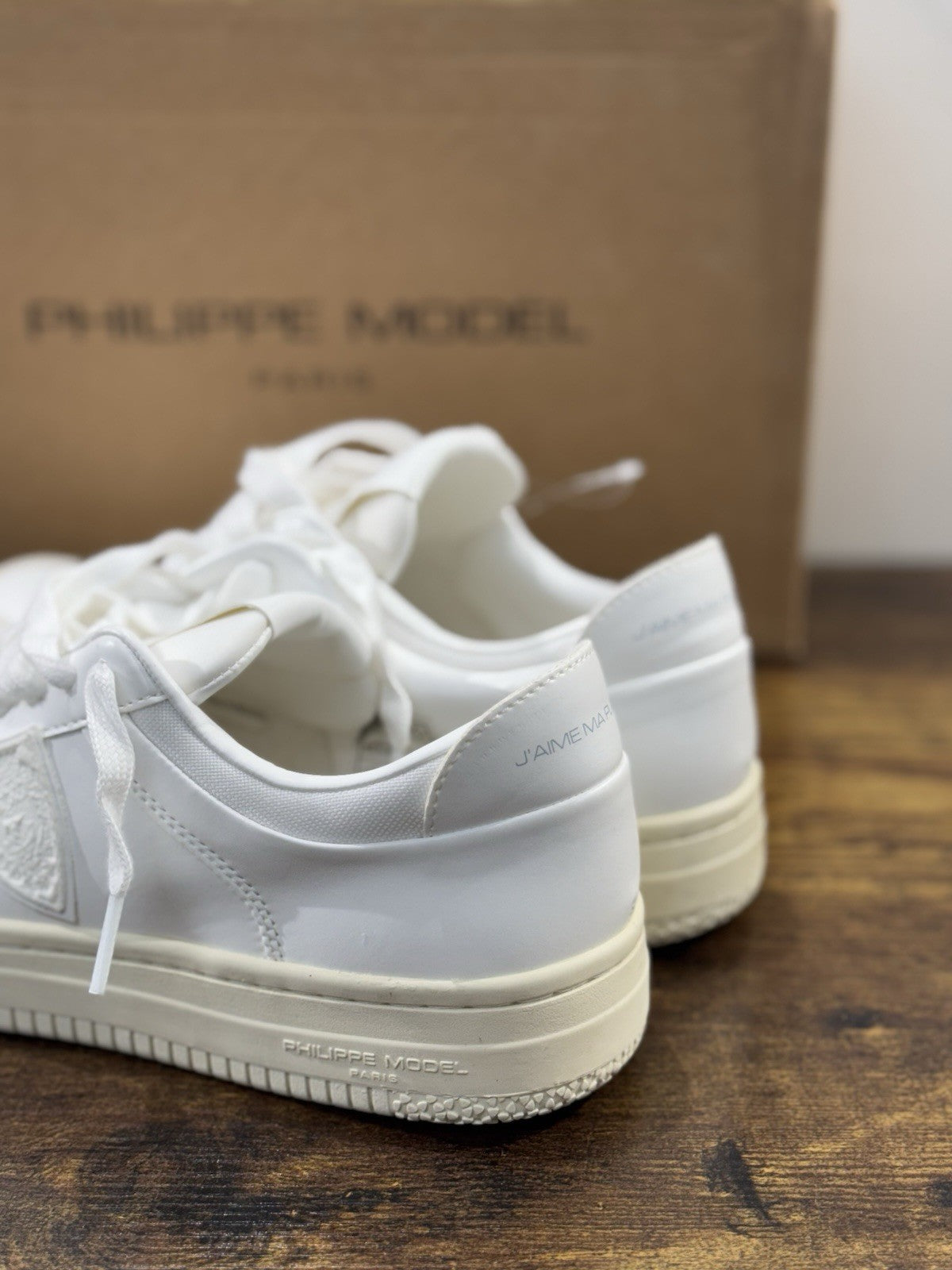 Philippe Model Sneaker Uomo Lyon Low Pelle Bianca Verde 40