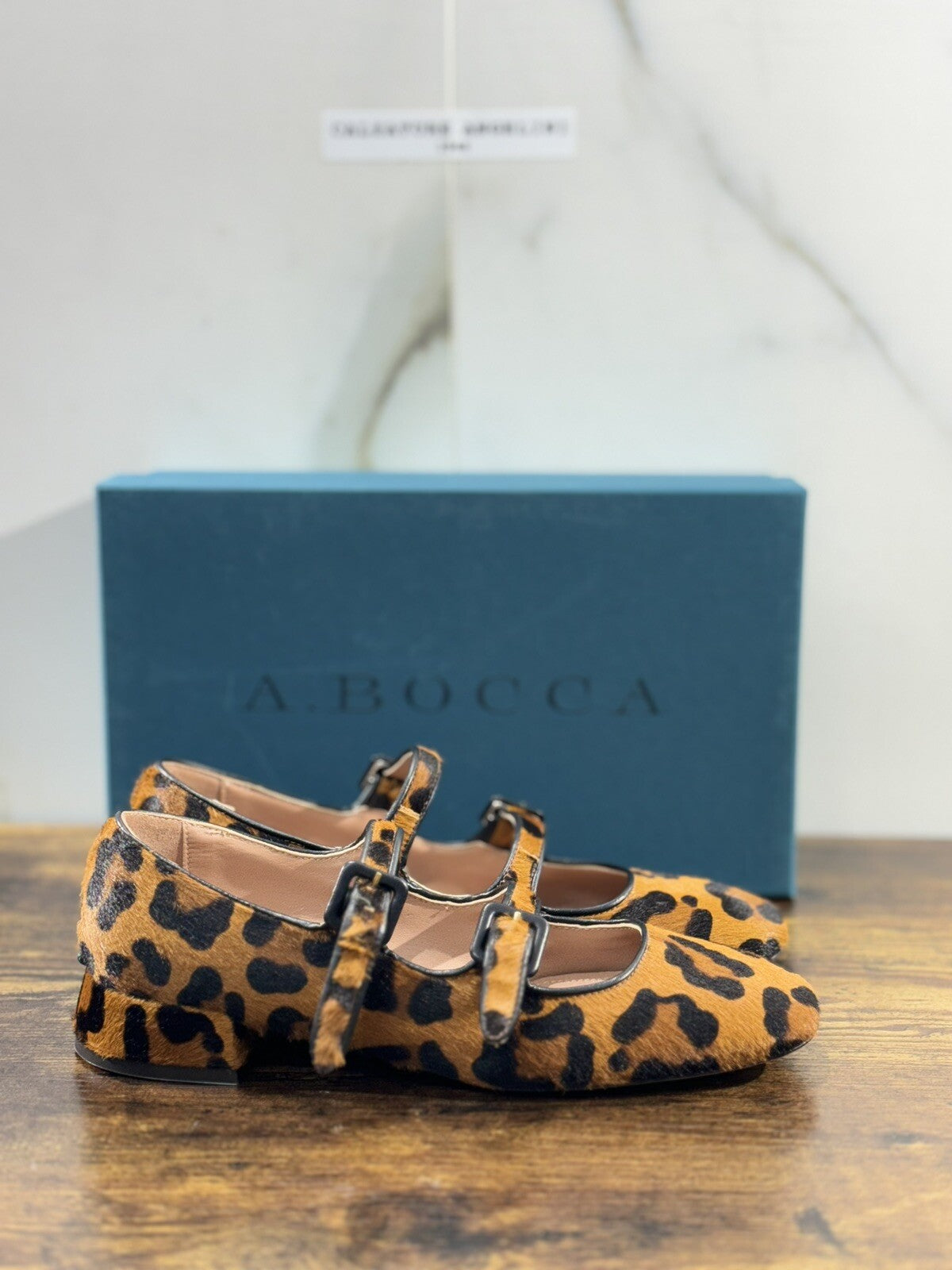 A.Bocca Two For Love Scarpa Donna Pelle Leopard Tacco Luxury Handmade 37