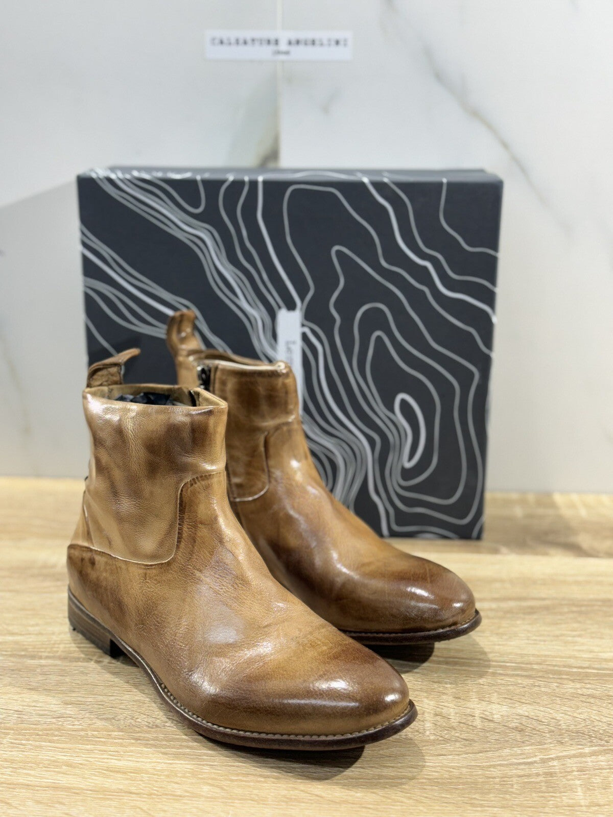 Lemargo Stivaletto Donna Luxury Craftmanship Pelle Sughero Causal Boot 36