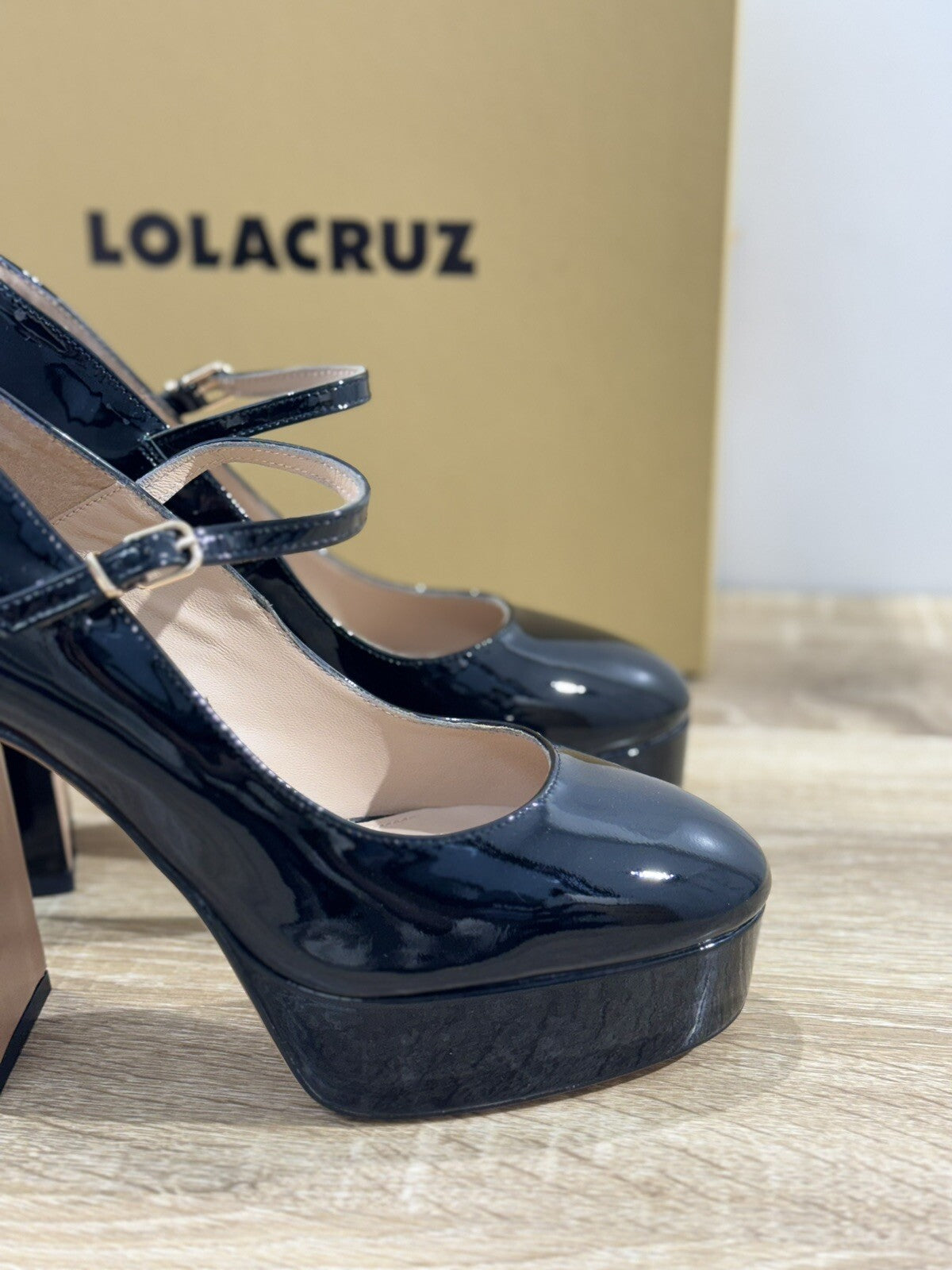 Lola Cruz Decollete’ Donna Platform Vernice Nero Casual Shoes Woman Lola Cruz 38