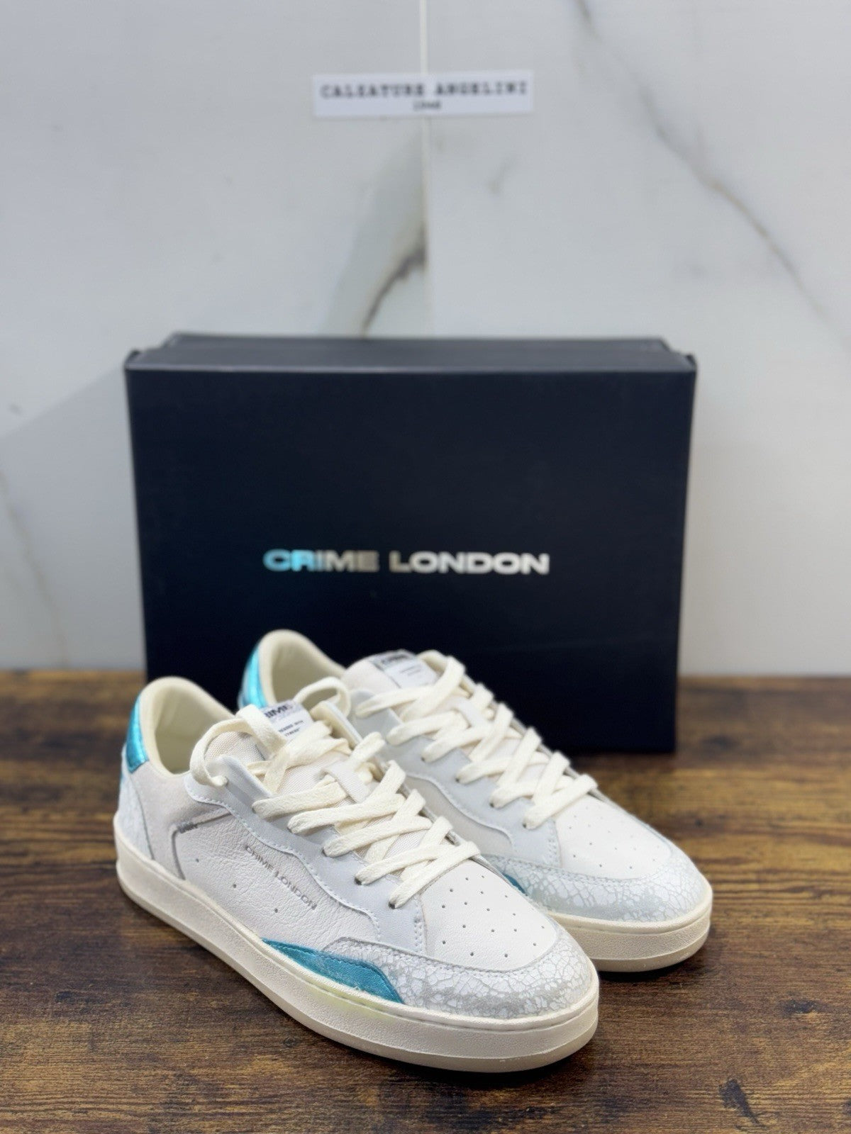 Crime London Sneaker Chelsea Pelle Bianca Donna 37