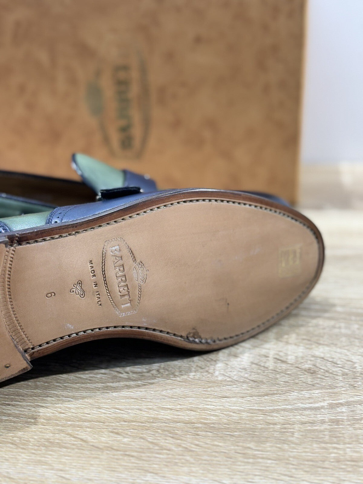 Barrett Mocassino Uomo Pelle Blu Mono Fibbia Luxury Barrett Men Shoes 40