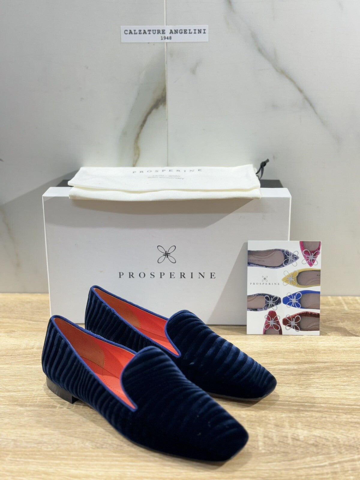 Prosperine mocassino donna in Velvet Oceano luxury made in italy 37