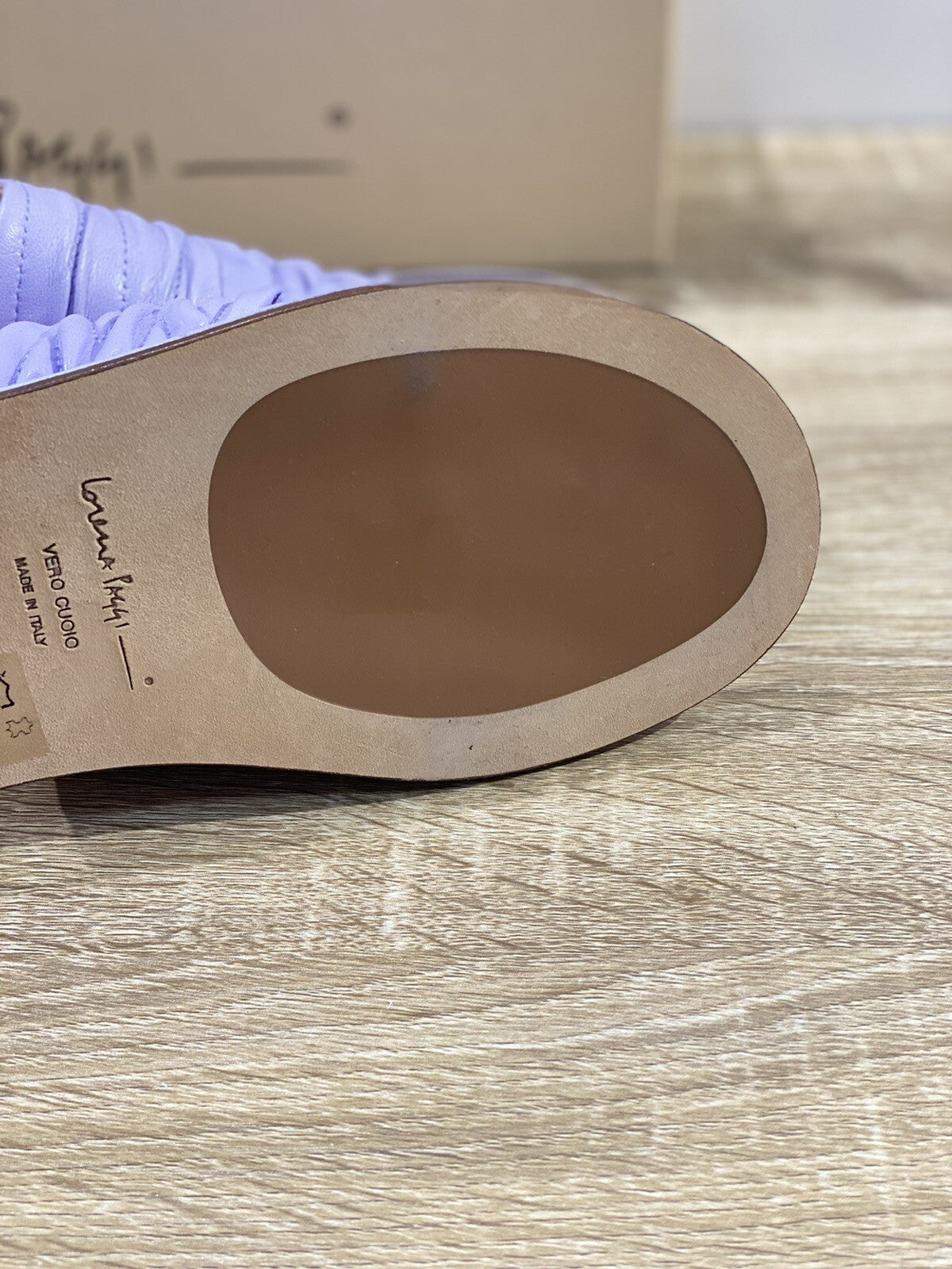 Lorena Paggi sandalo donna 21107R in pelle Lavanda imbottito 38