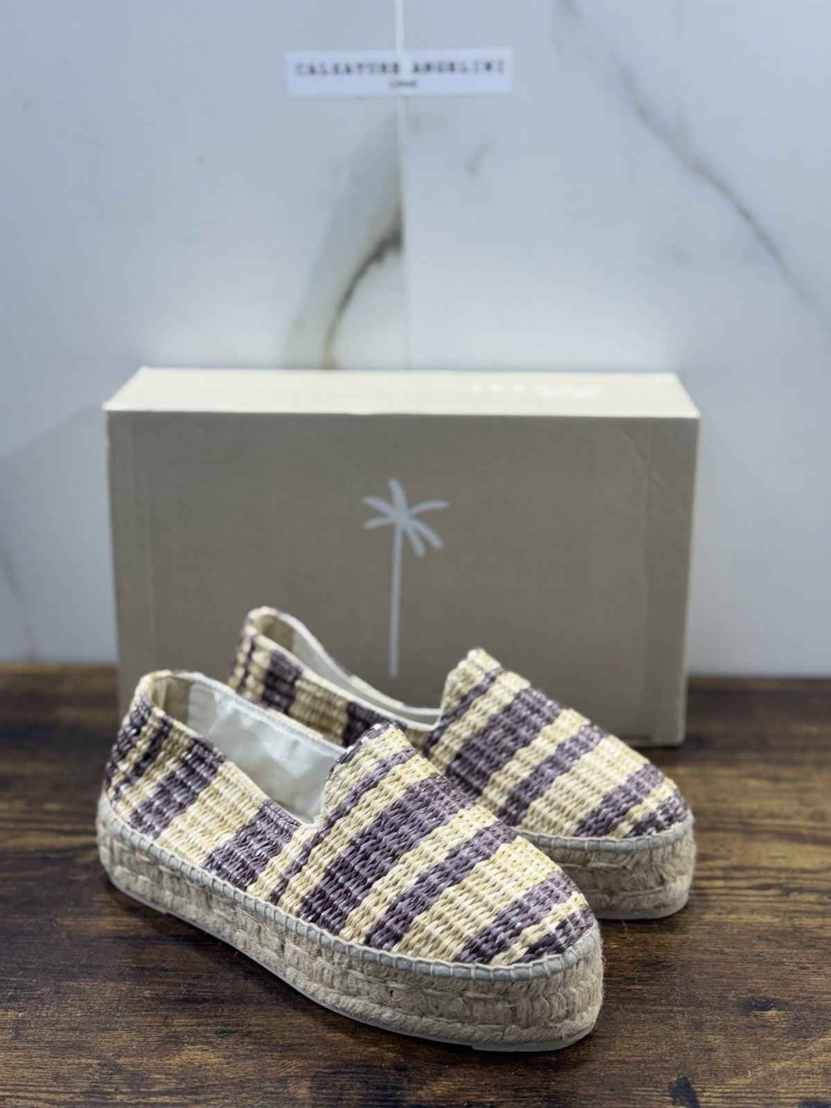 Manebi Espadrilles Mocassino Cocoa Zeppa Casual Manebi Shoes Donna 39