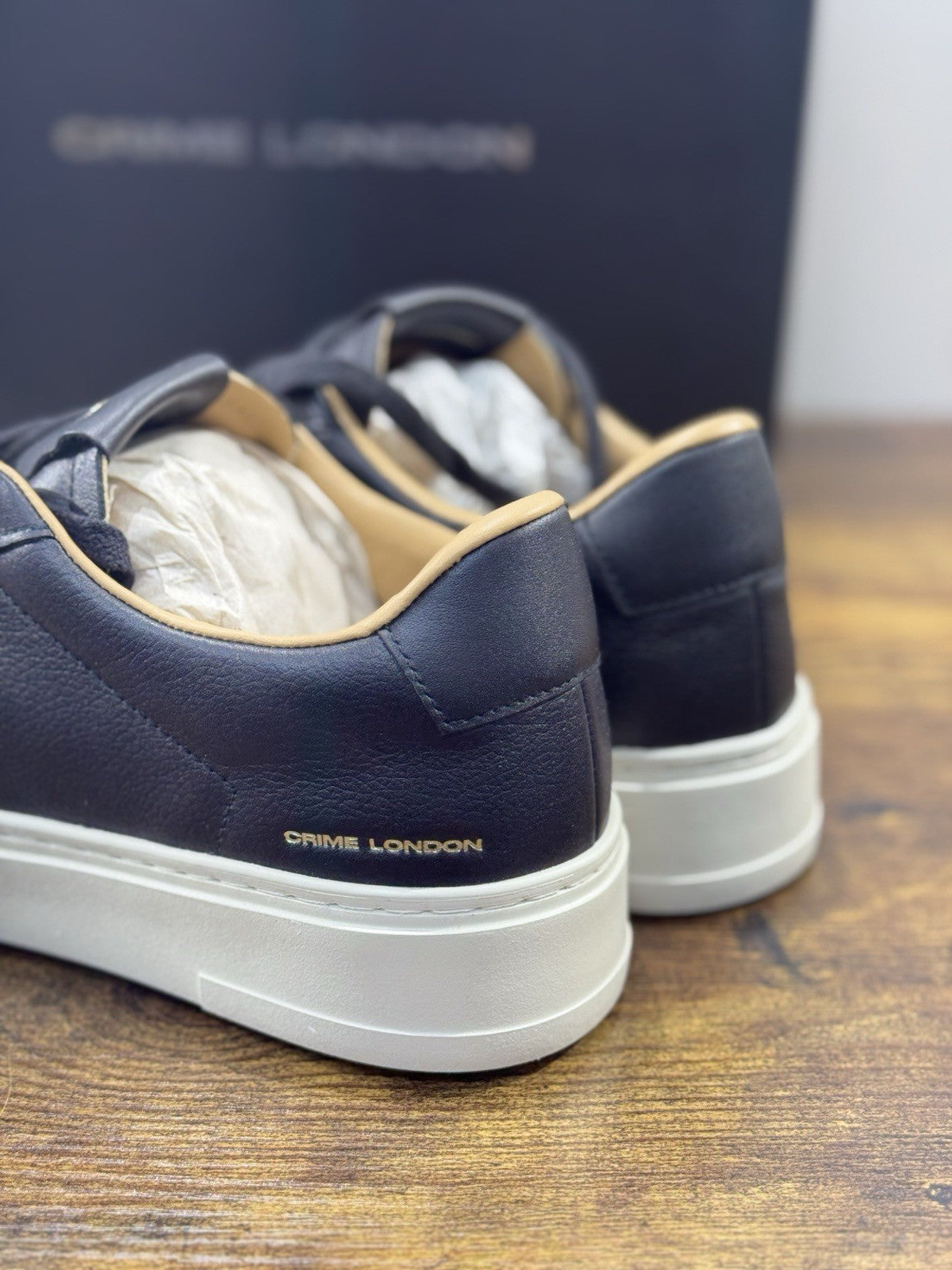 Crime London Sneaker Uomo Extra light Pelle Nero Casual Men Shoes 40