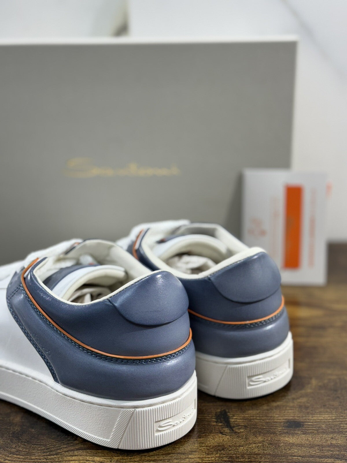 Santoni Sneaker Uomo Icon Pelle Bianca Luxury Men Santoni Shoes Icon 40