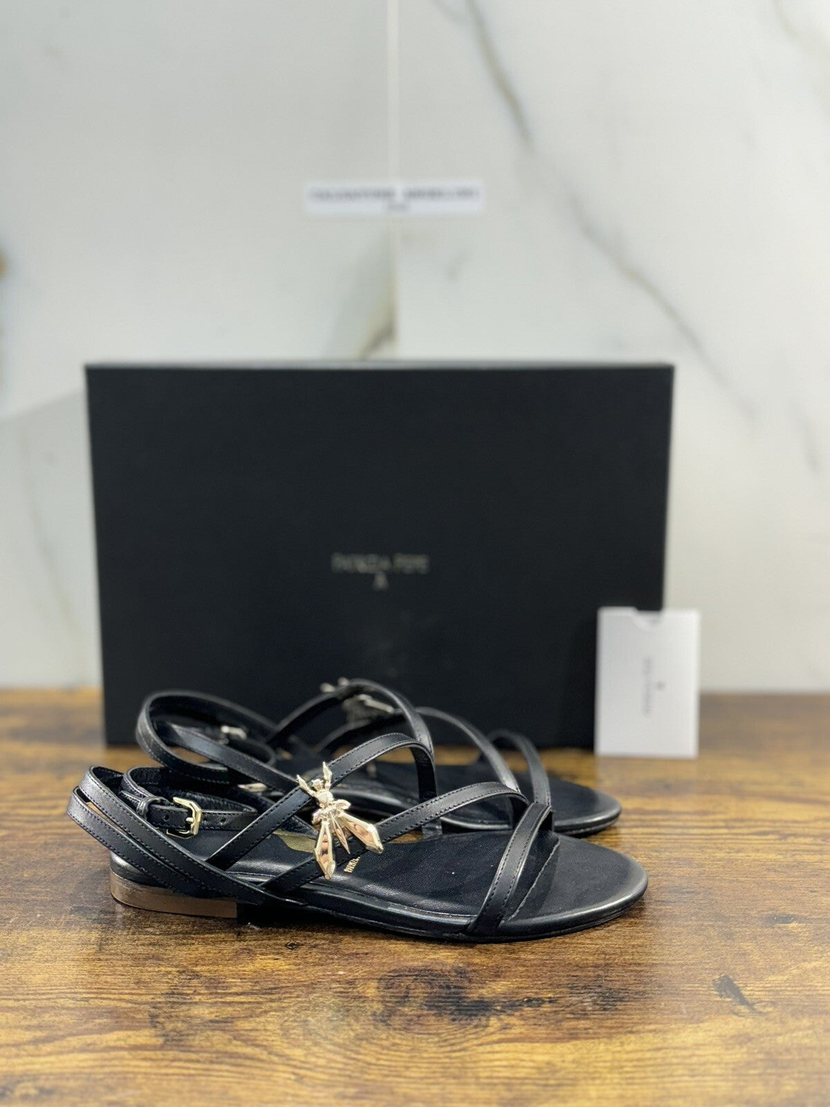 Patrizia Pepe Sandalo Donna Pelle Nero Casual Woman Sandal 37
