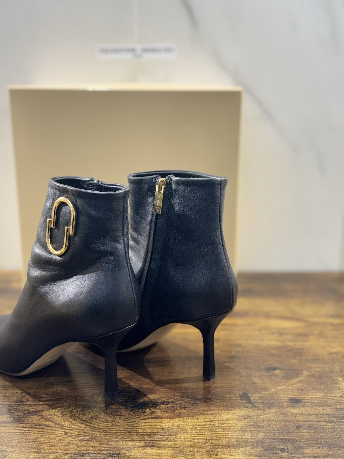 Ninalilou Stivaletto Donna Pelle Nero Con Tacco Luxury Boot 39