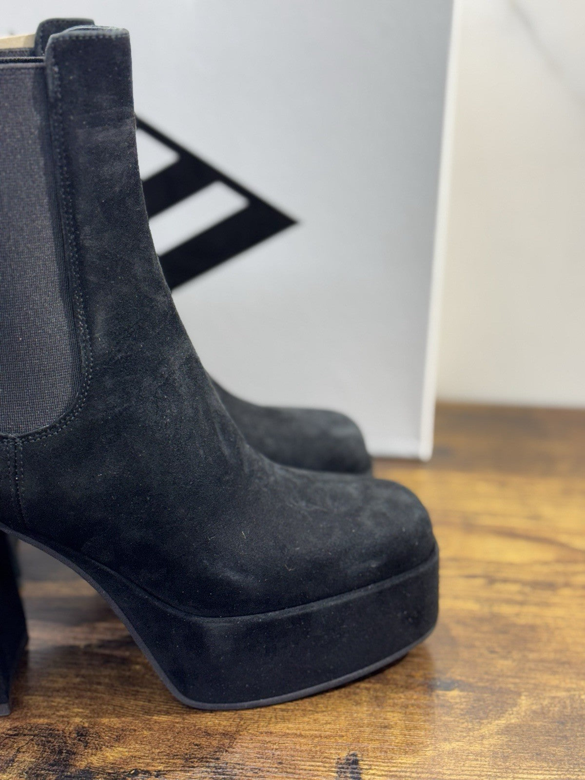 Giampaolo Viozzi Stivaletto Donna Pelle Suede Nero Con Tacco Made In Italy 40