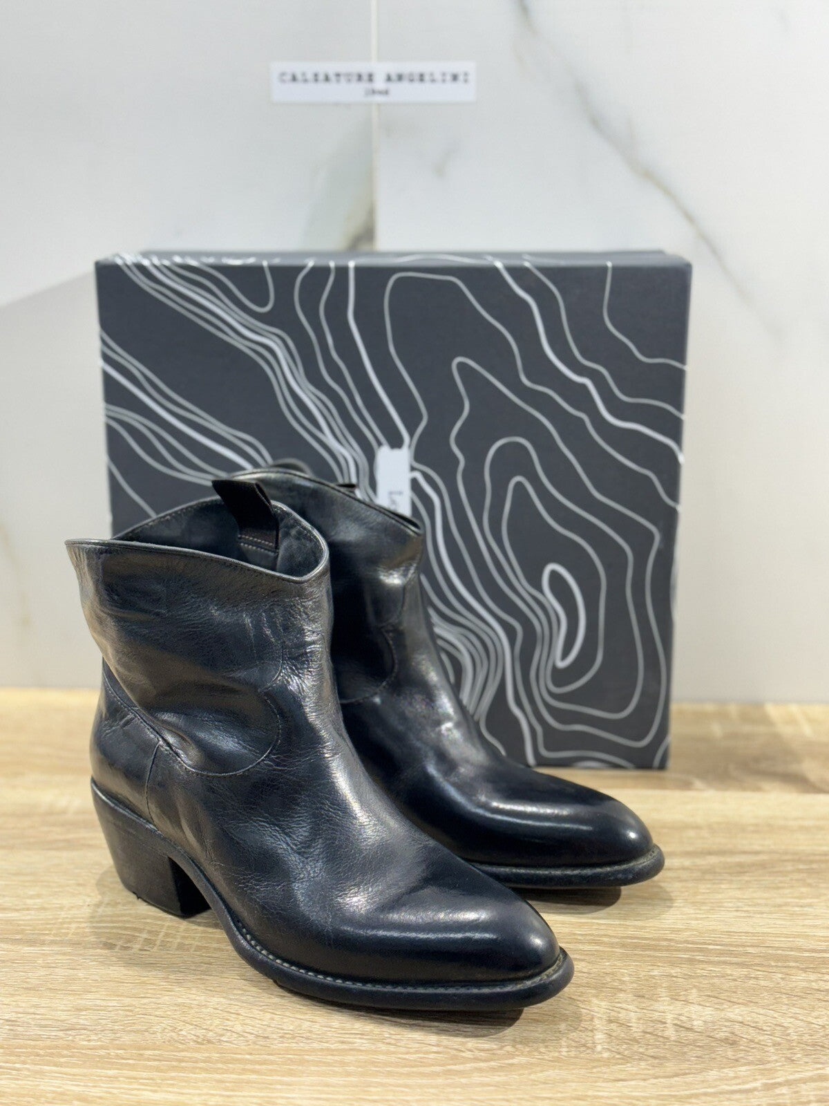 Lemargo Texano Donna Luxury Craftmanship Pelle Nero Causal Boot 40