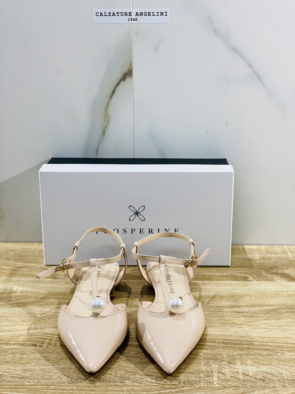 Prosperine Ballerina donna in Vernice Beige Luxury made in italy 36