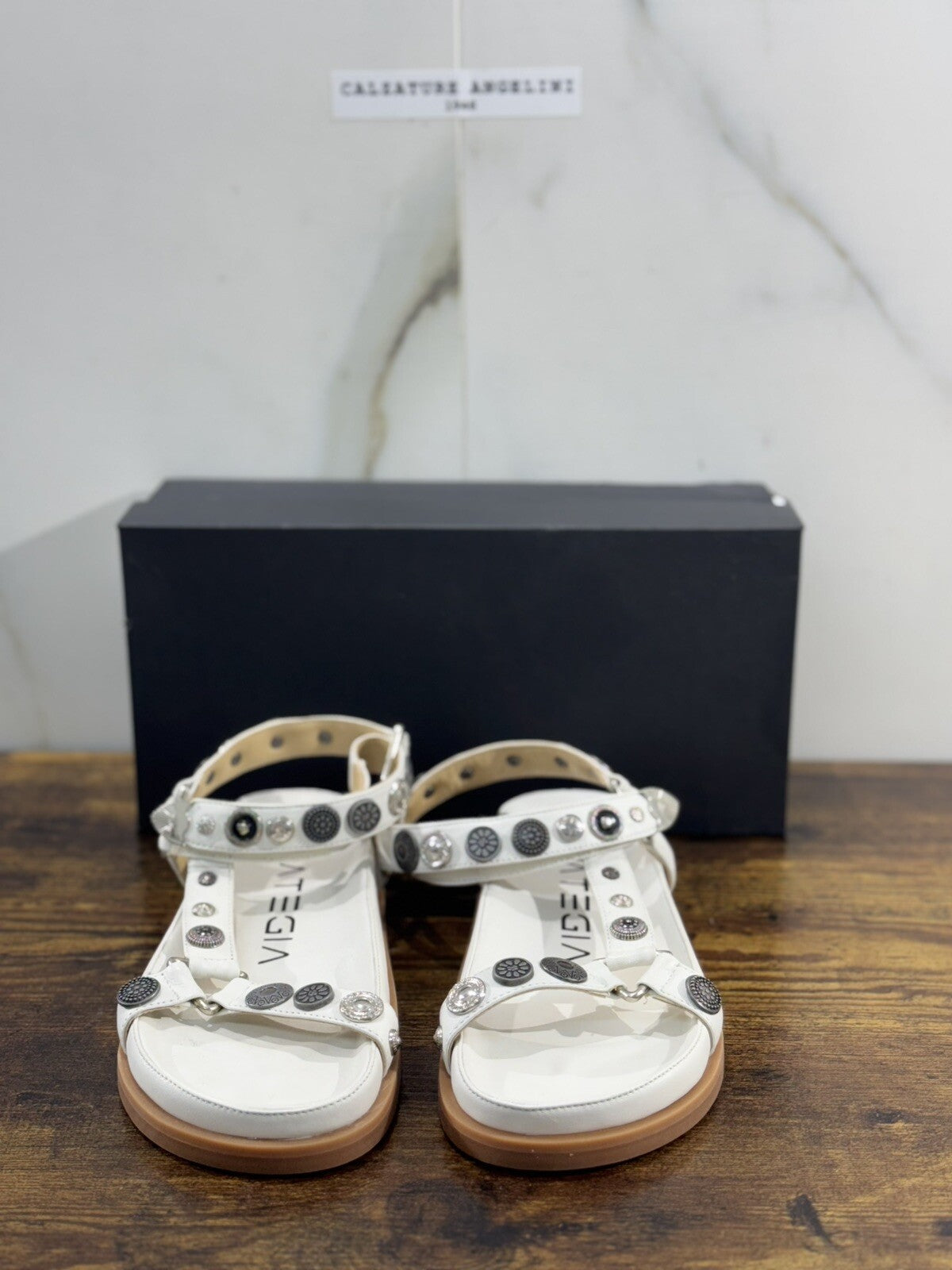Strategia Sandalo Donna Pelle Bianca Casual Sandal 38