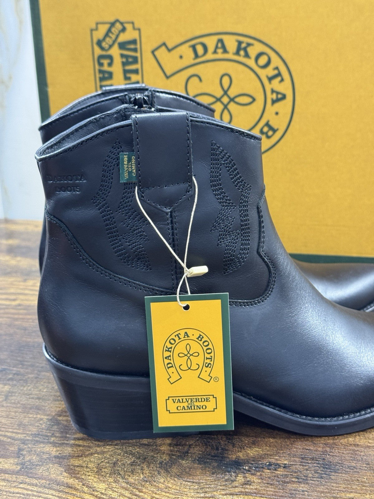 Dakota Boots Stivaletto Texano Donna Pelle Nero Top Quality 39