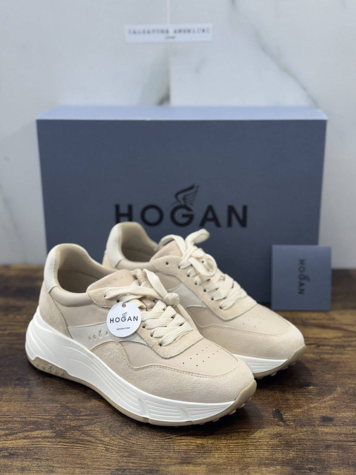 Hogan H669 Sneaker Pelle Casual Beige Hogan Scarpe Donna 38.5