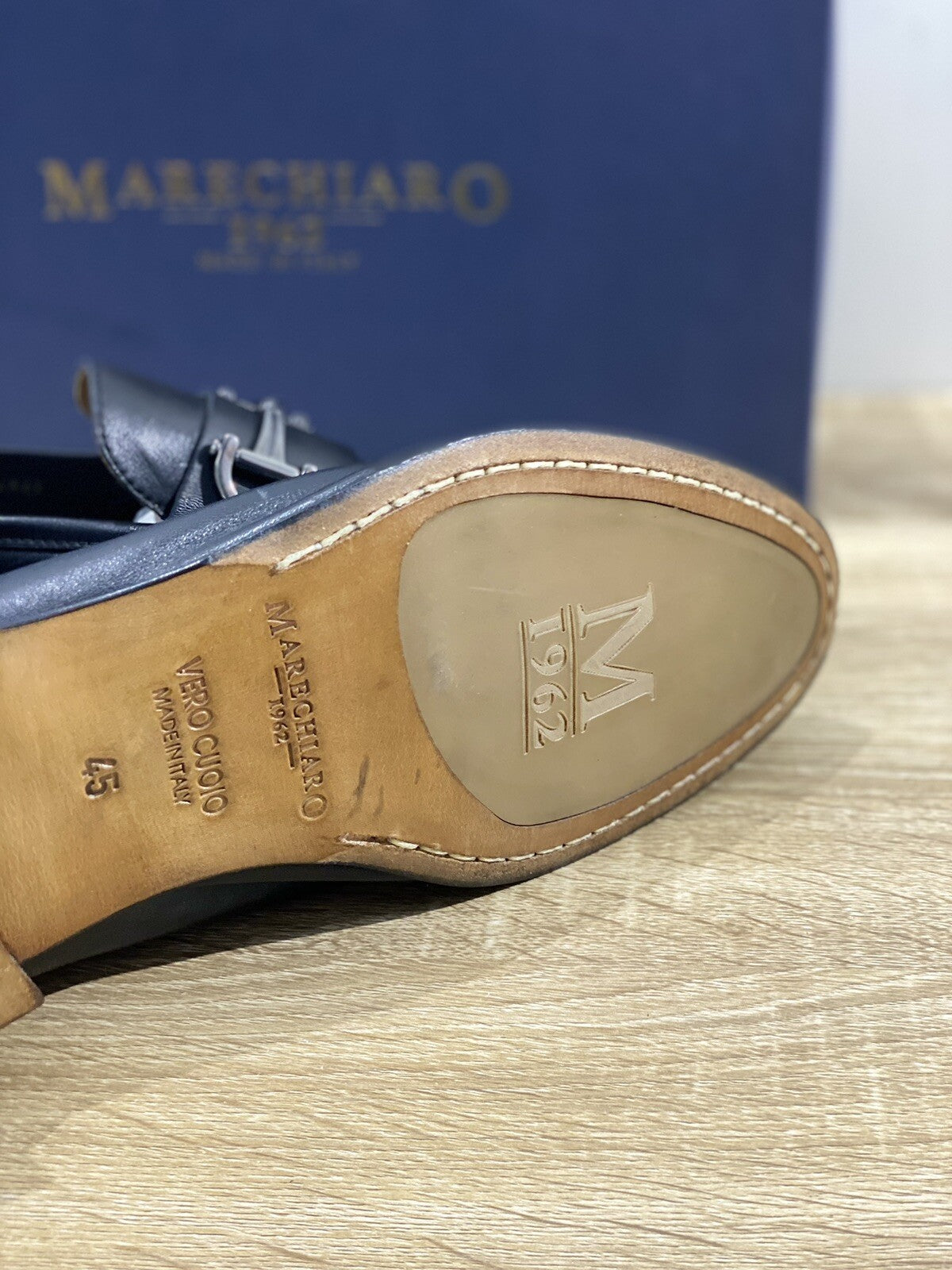 Marechiaro 1962 Mocassino Uomo Pelle Nero Fully Made In Italy 45