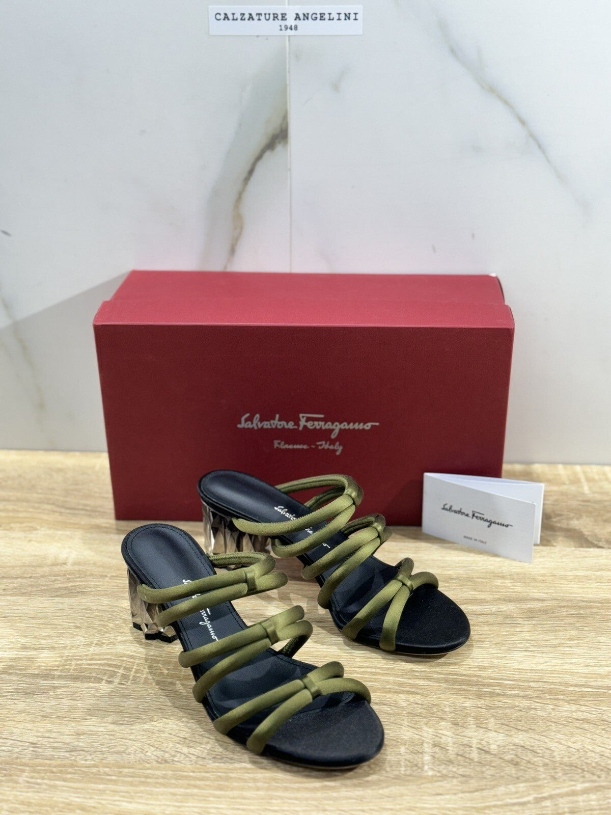 Salvatore Ferragamo Sandalo Donna Amalia Army Luxury Ferragamo Woman 37