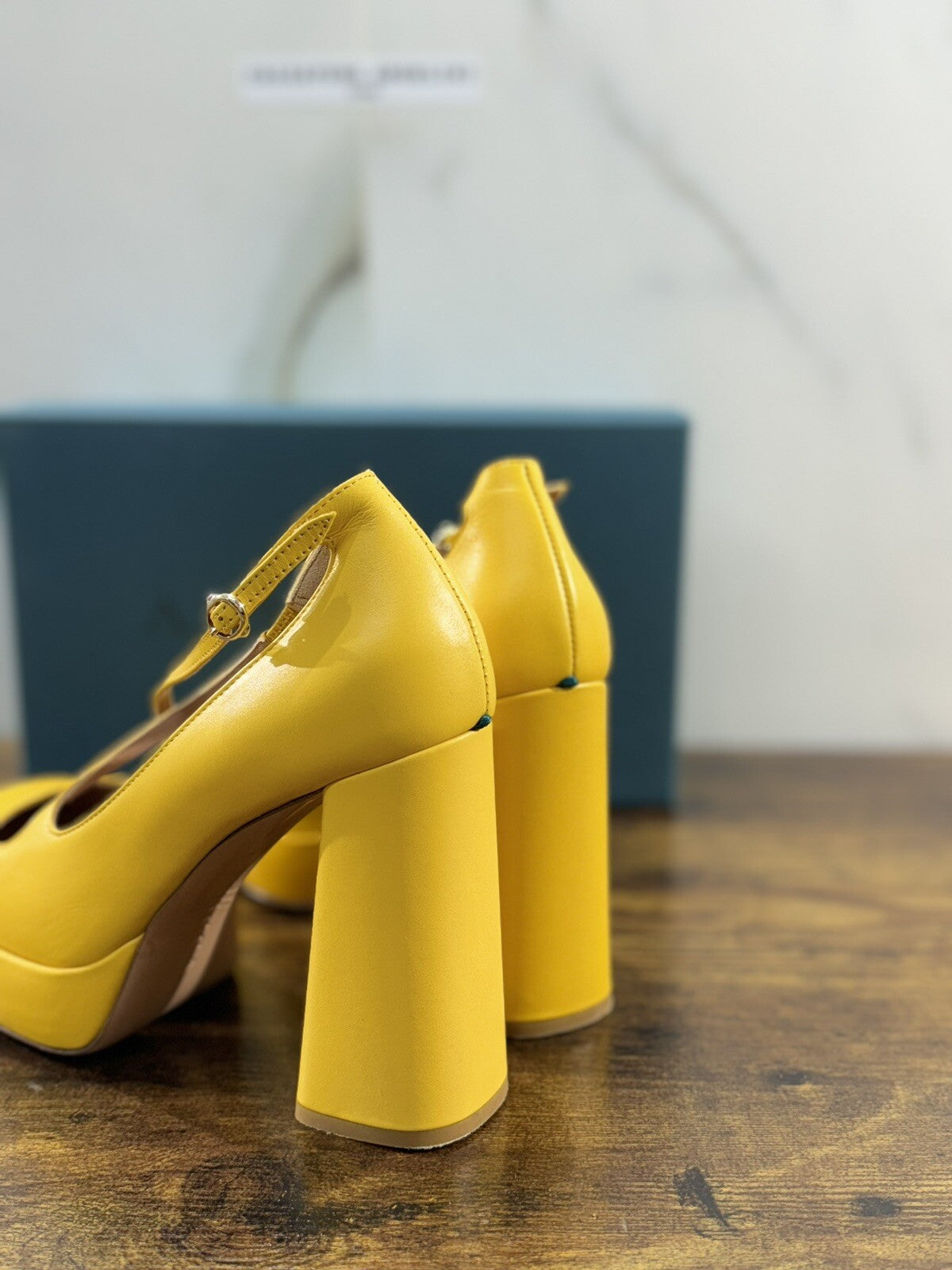 A.Bocca Decollete’ Donna Pelle Canarino Luxury Woman Shoes 38.5