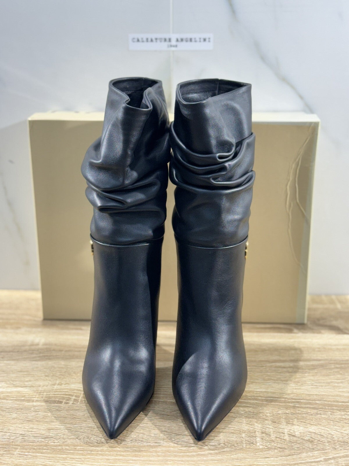 Ninalilou Stivaletto Donna Pelle Nera Luxury Boot Woman Ninalilou 37
