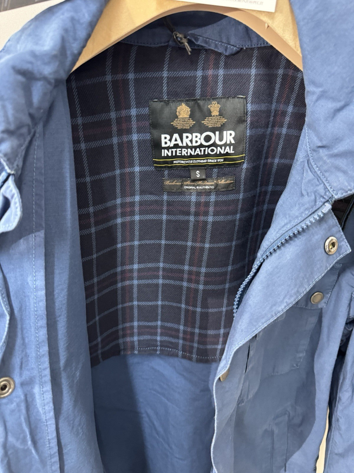 BARBOUR GIACCA WORKERS IN COTONE TINTO CAPO Steve McQueen Icon Blue XL