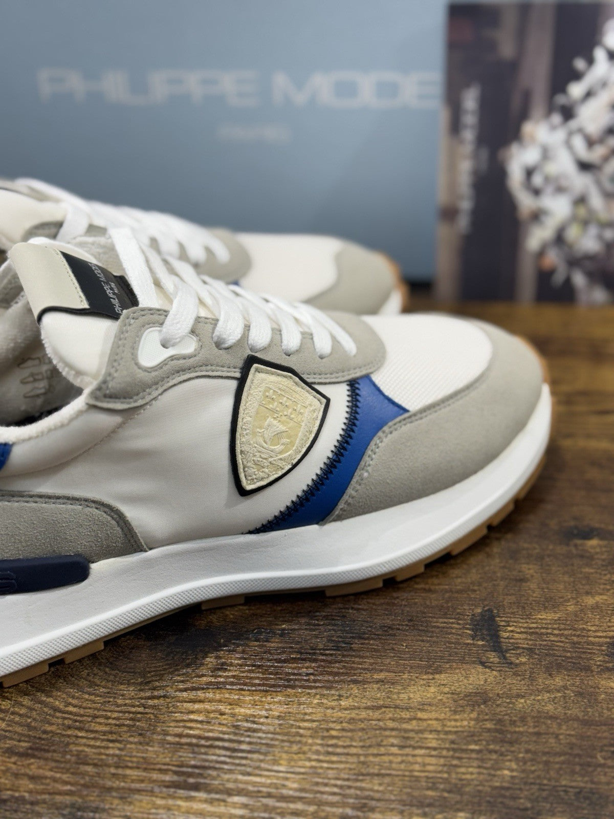 Philippe Model Sneaker Uomo Antibes Suede Grey Blu 41