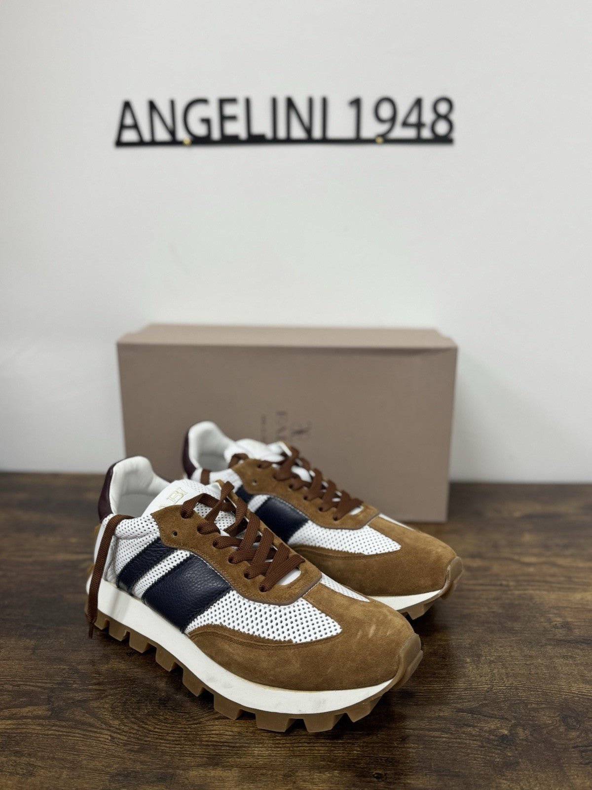 Fabi Sneaker Suede Cuoio Blu Casual Uomo 43