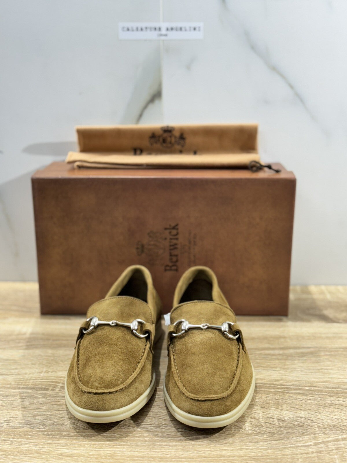 Berwick 1707 Mocassino Uomo Suede Cuoio Casual Men Loafer 39