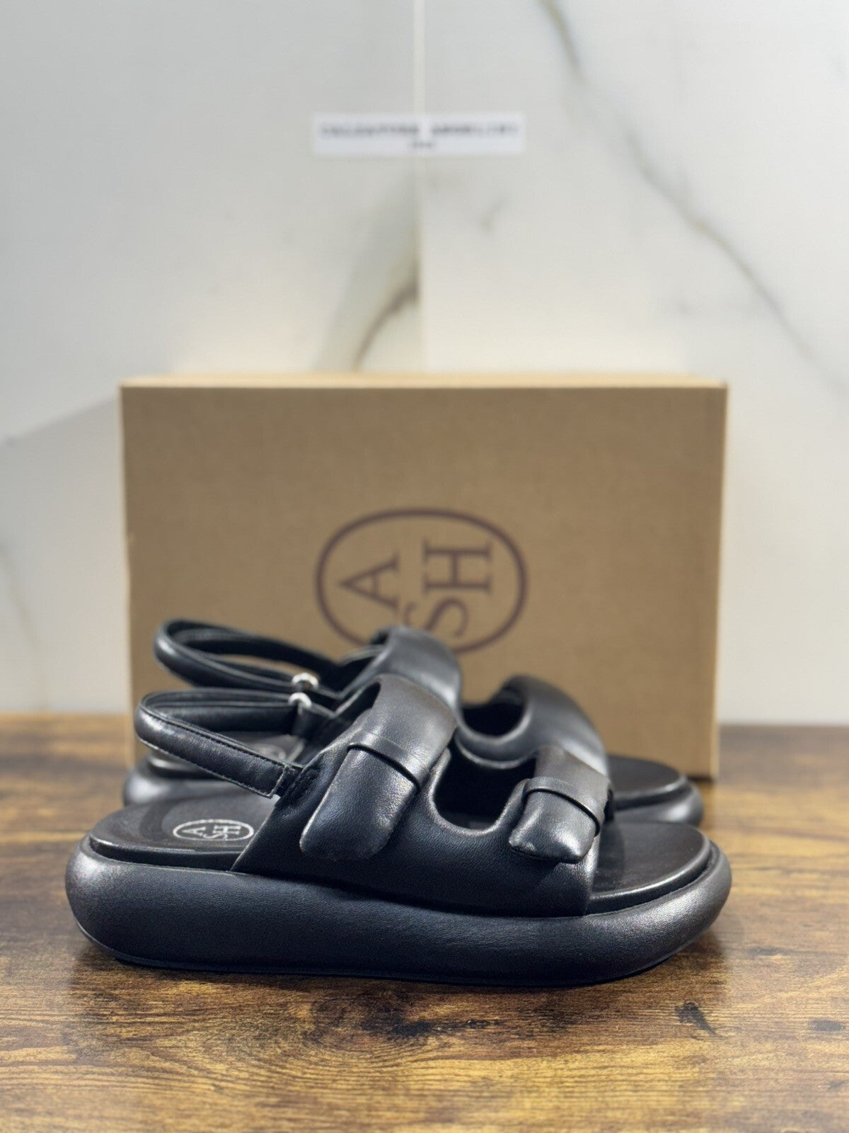 Ash Vinci Sandalo Donna Pelle Nero Luxury Woman Ash Sandali 37