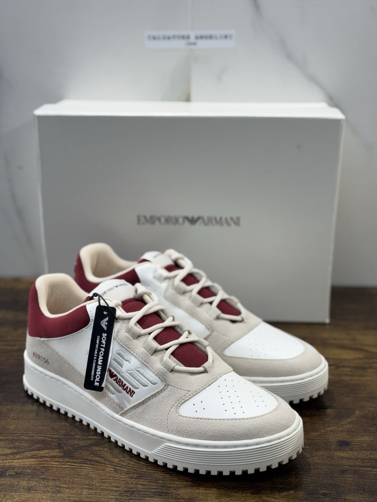 Emporio Armani Sneaker Pelle Bianca Casual Scarpa Armani Uomo 45