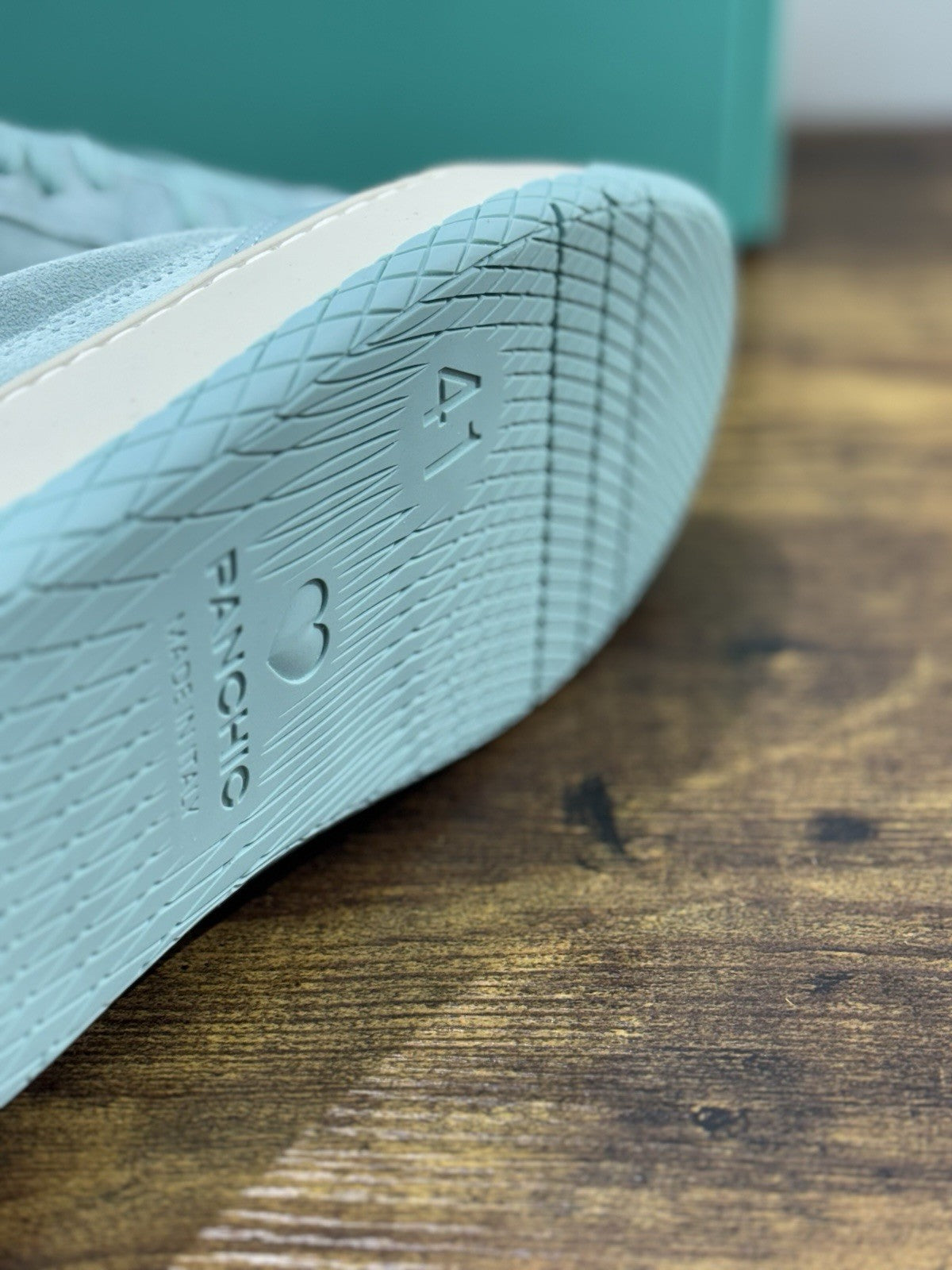 Panchic Lace Up Sneaker Donna Suede Aqua Causal Shoes Panchic 41