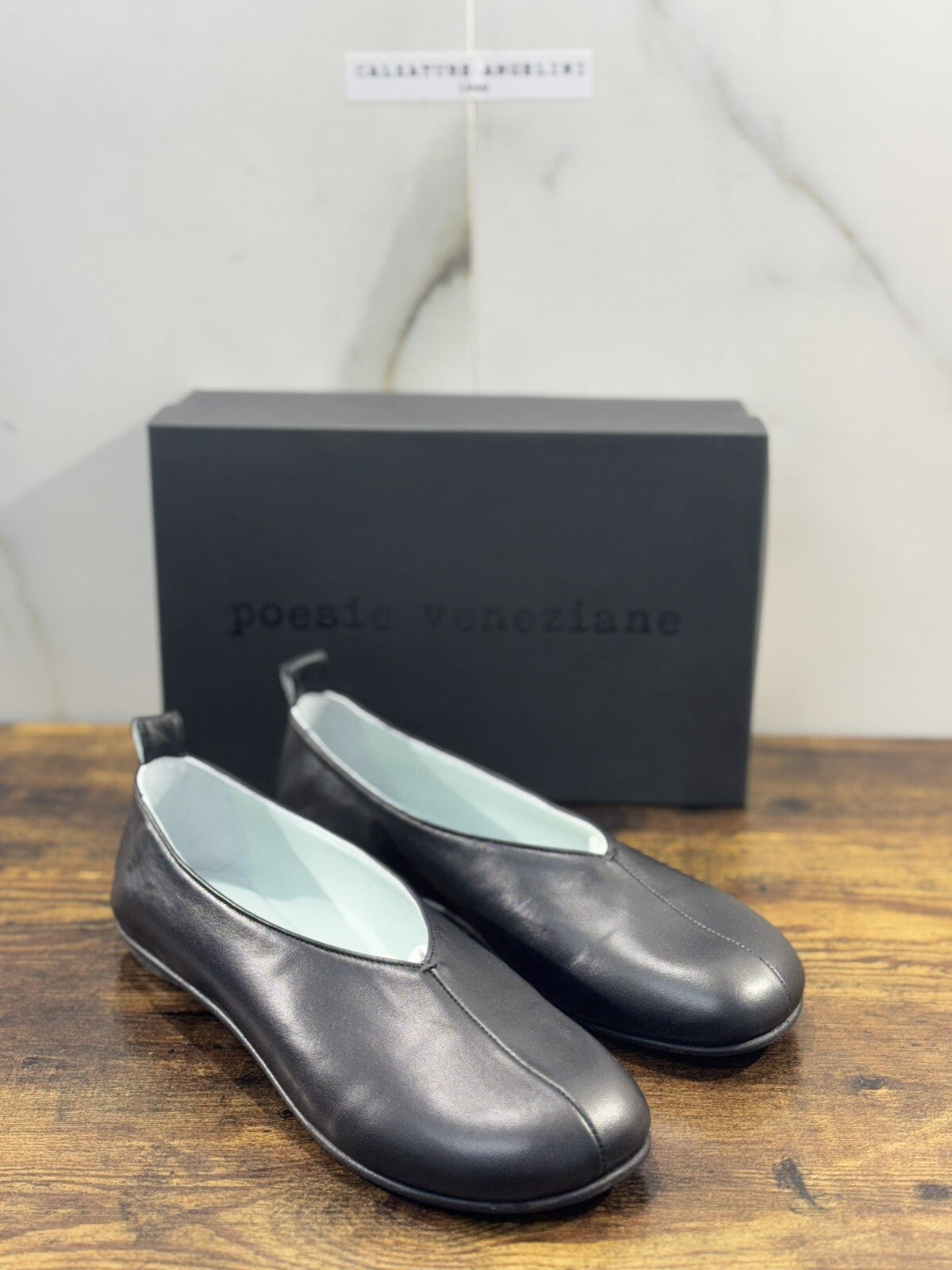 Poesie Veneziane Ballerina Donna Pelle Nera Soft Casual 39