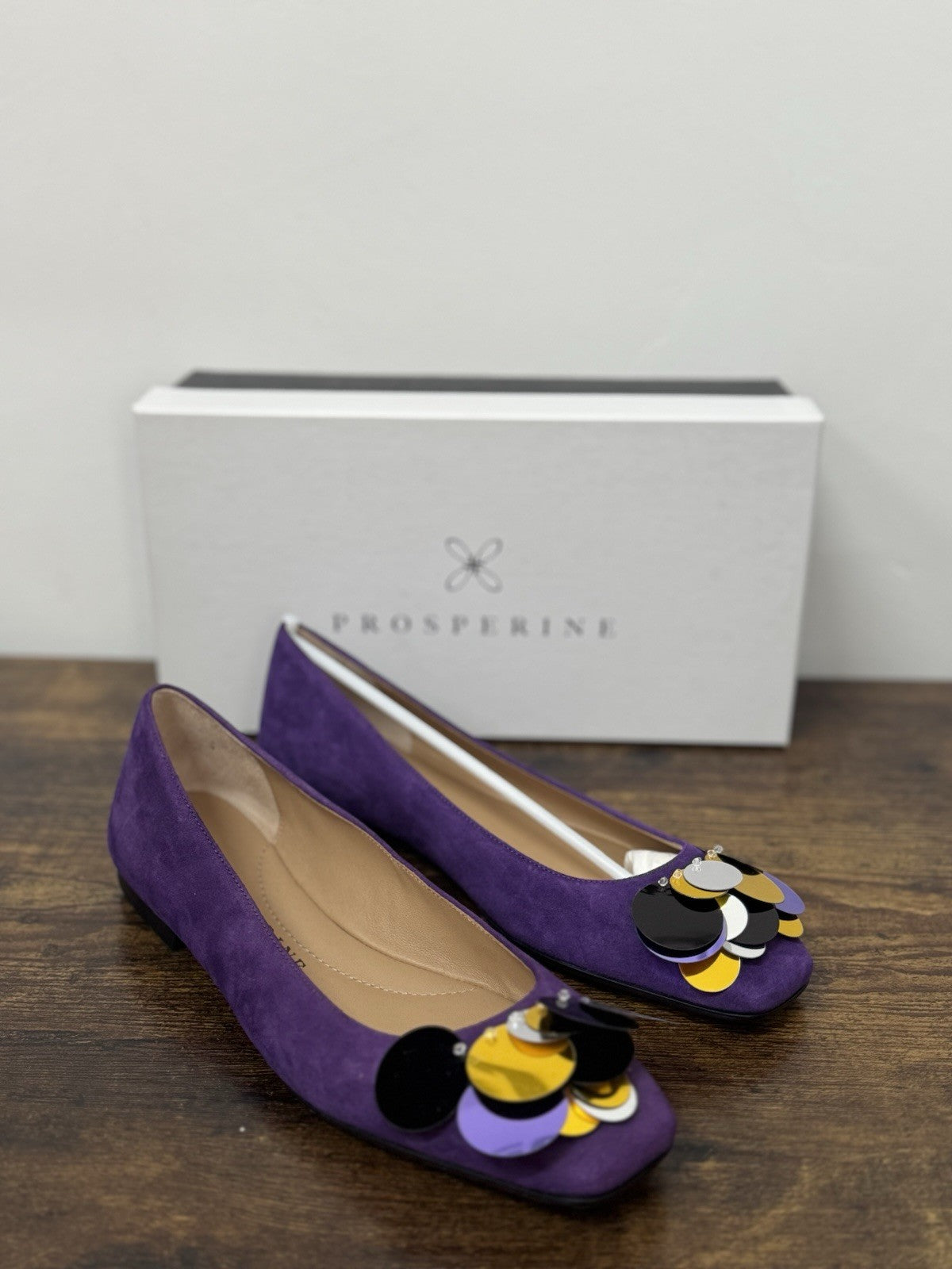 Prosperine Ballerina Suede Viola Flat Scarpa Donna 37