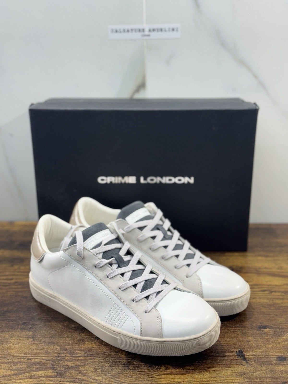 Crime London Sneaker Uomo Low Top Essential Pelle Casual Men Shoes 43
