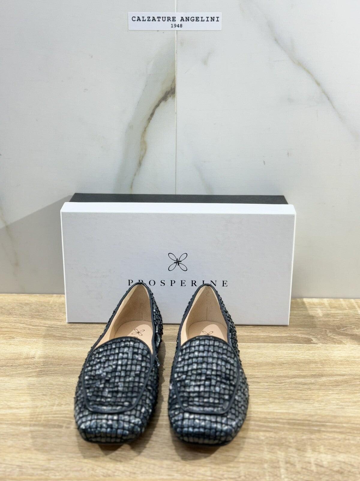 Prosperine Ballerina donna Raffia Petrolio luxury made in italy 37