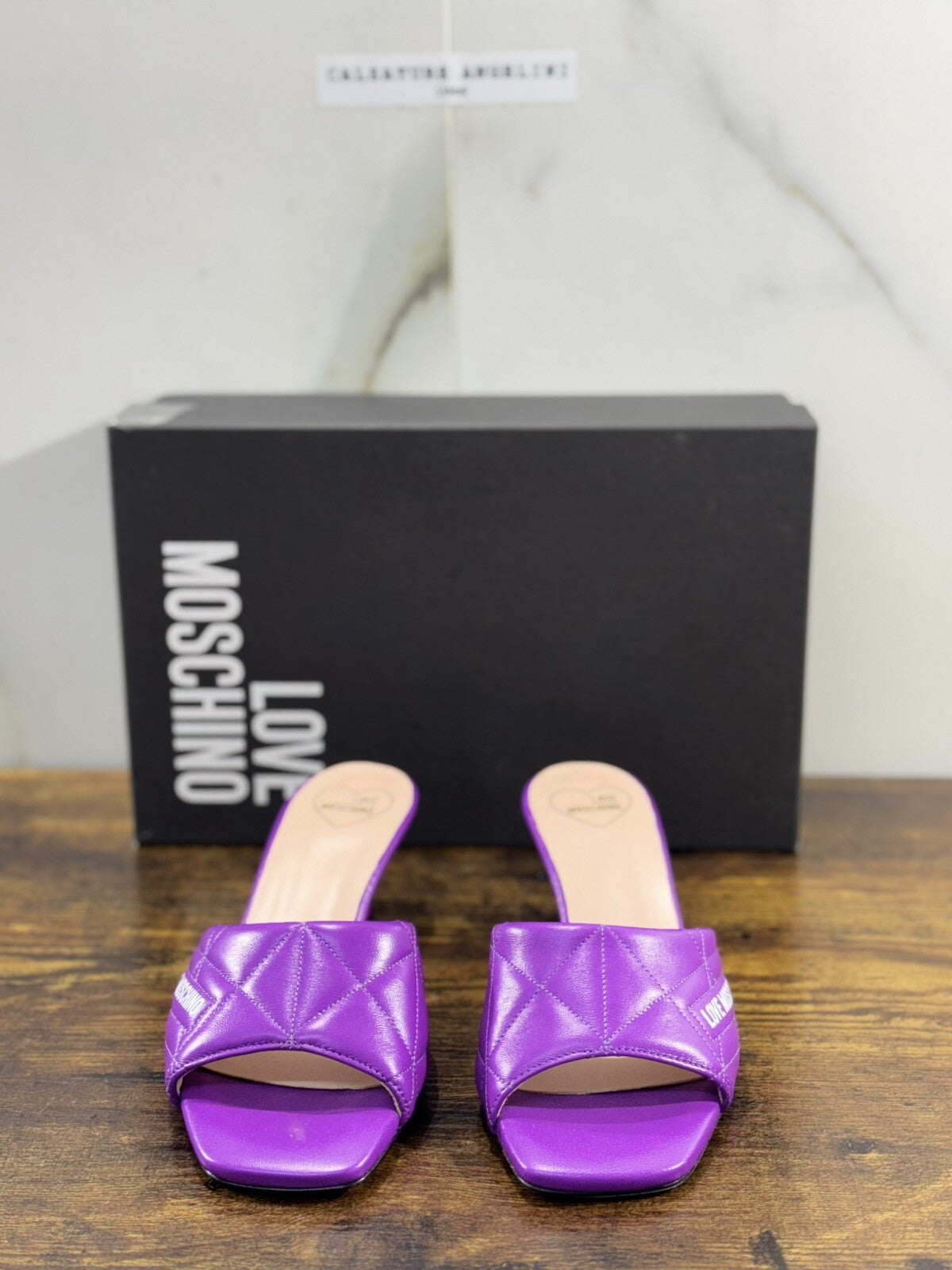Love Moschino Sandalo Donna Pelle Malva Casual Moschino Sandal 37
